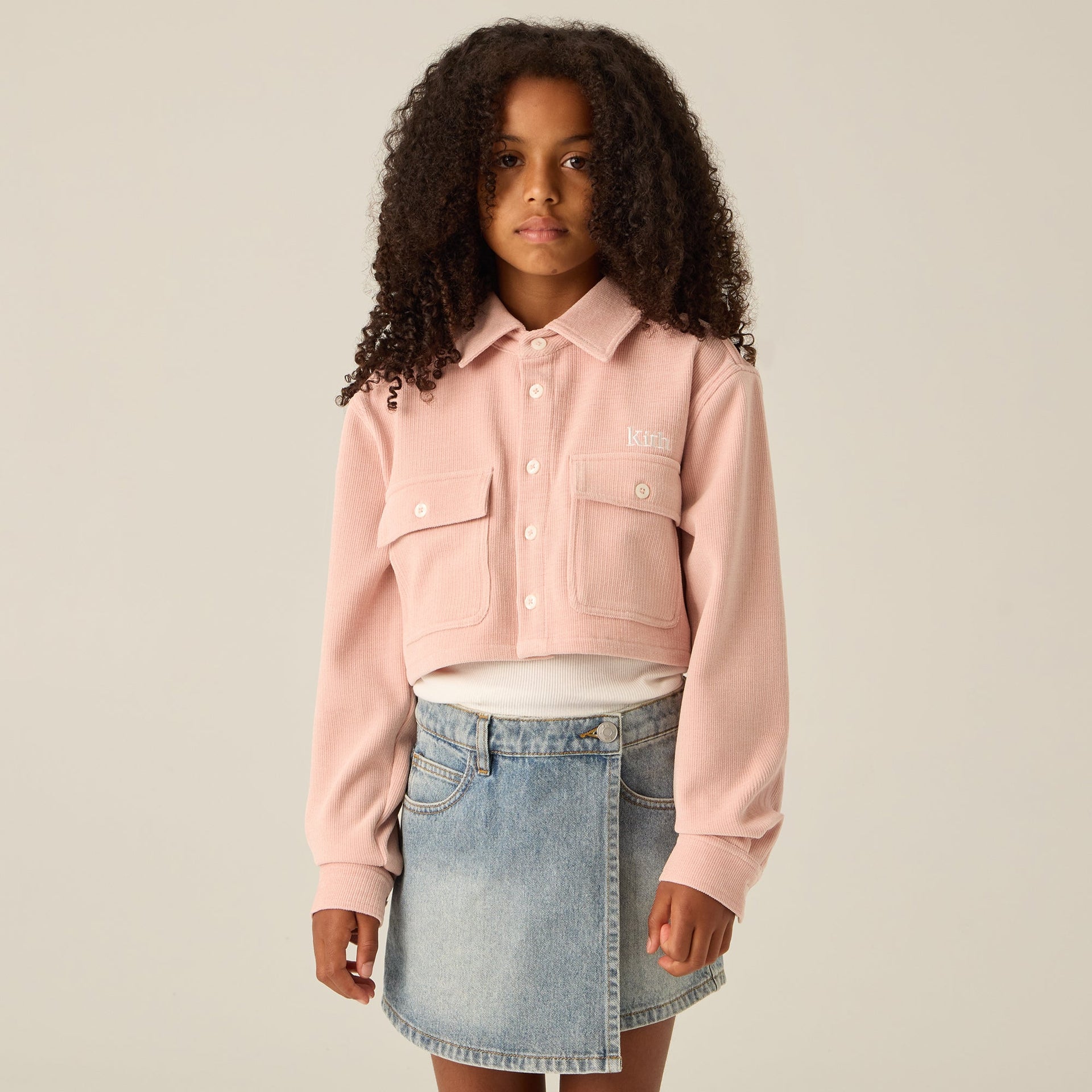 Kith Kids Cropped Apollo Shirt - Dusty Quartz