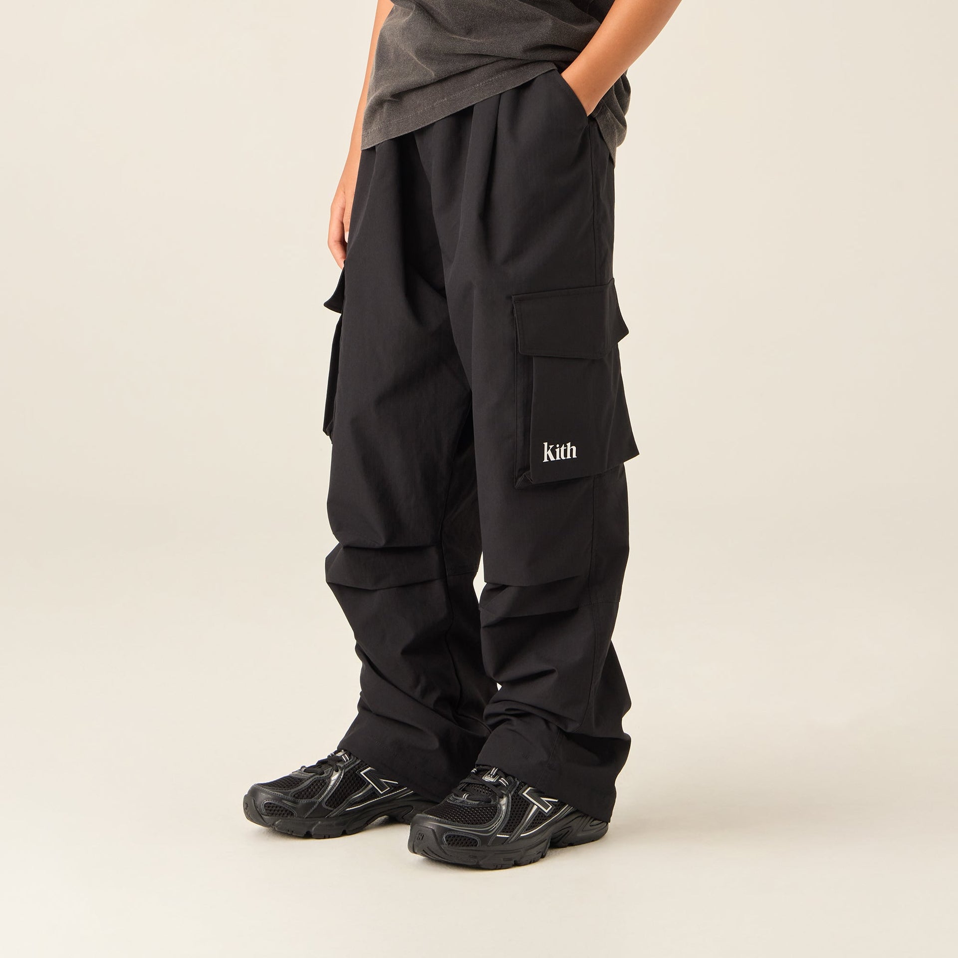 Kith Kids Kaiden Parachute Pant - Black