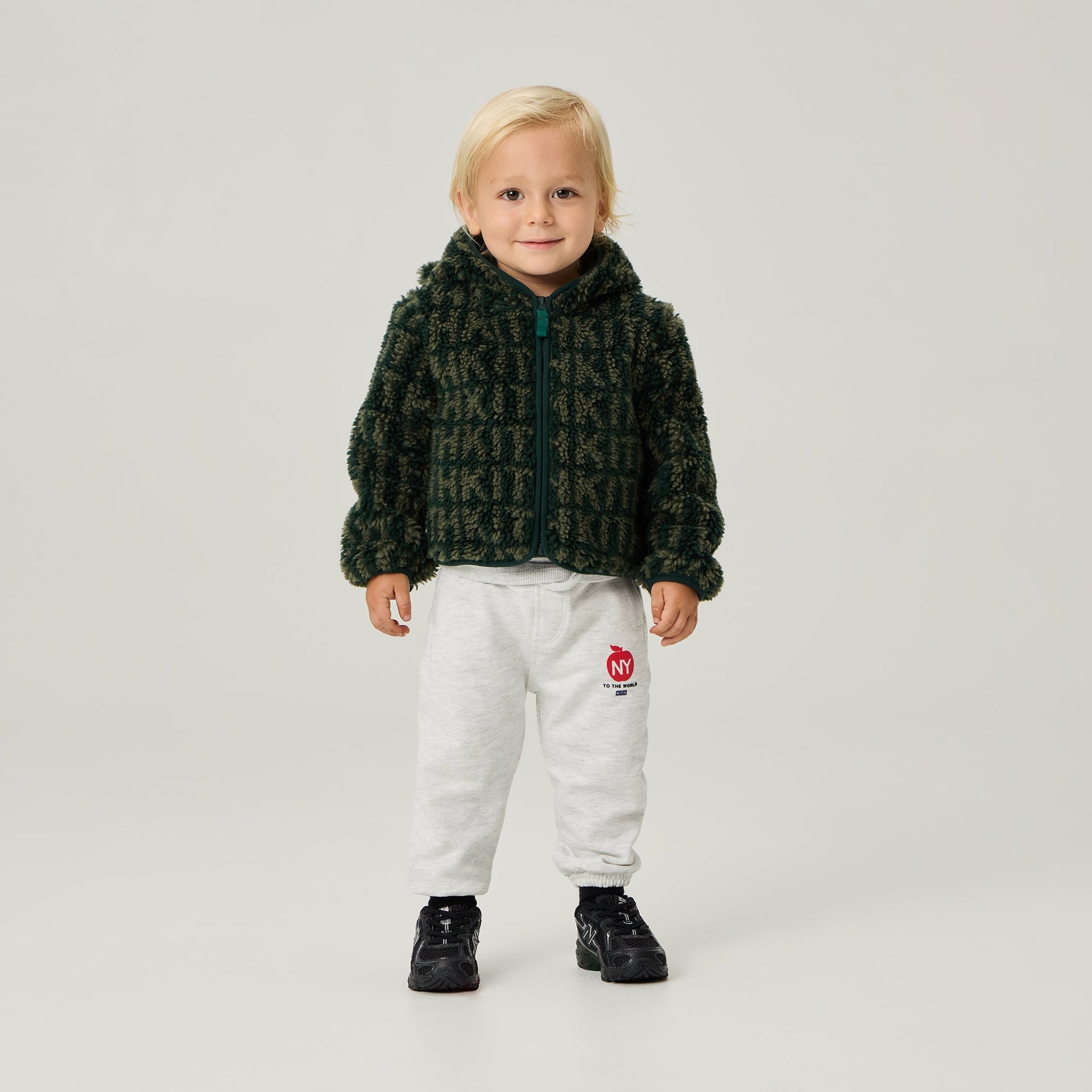 Kith Baby Monogram Sherpa Teddy Jacket - Stadium