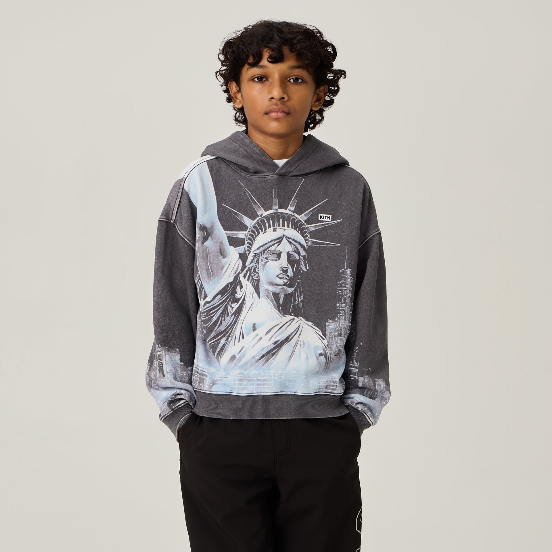 Kith Kids Statue of Liberty Hoodie - Black