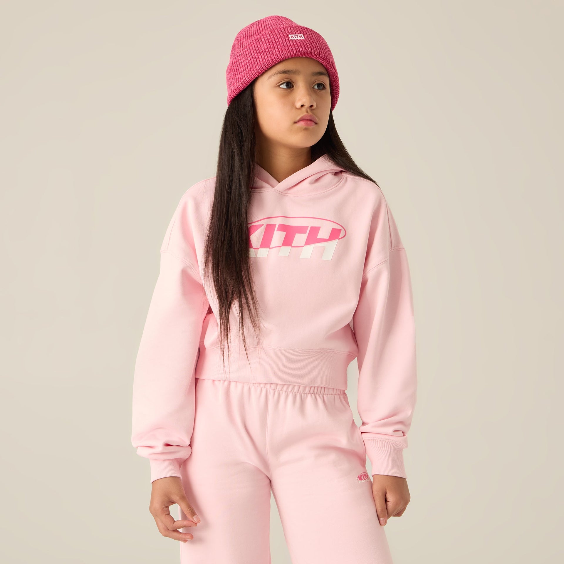 Kith Kids Orbit Cropped Nelson Hoodie - Soda