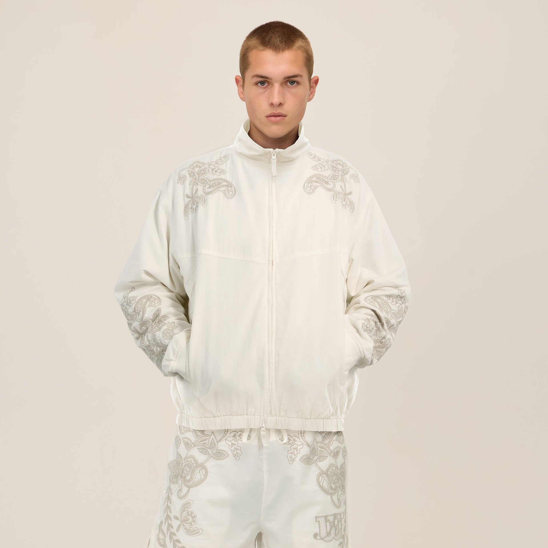 Kith for Wilson Embroidered Mesh Track Jacket - White