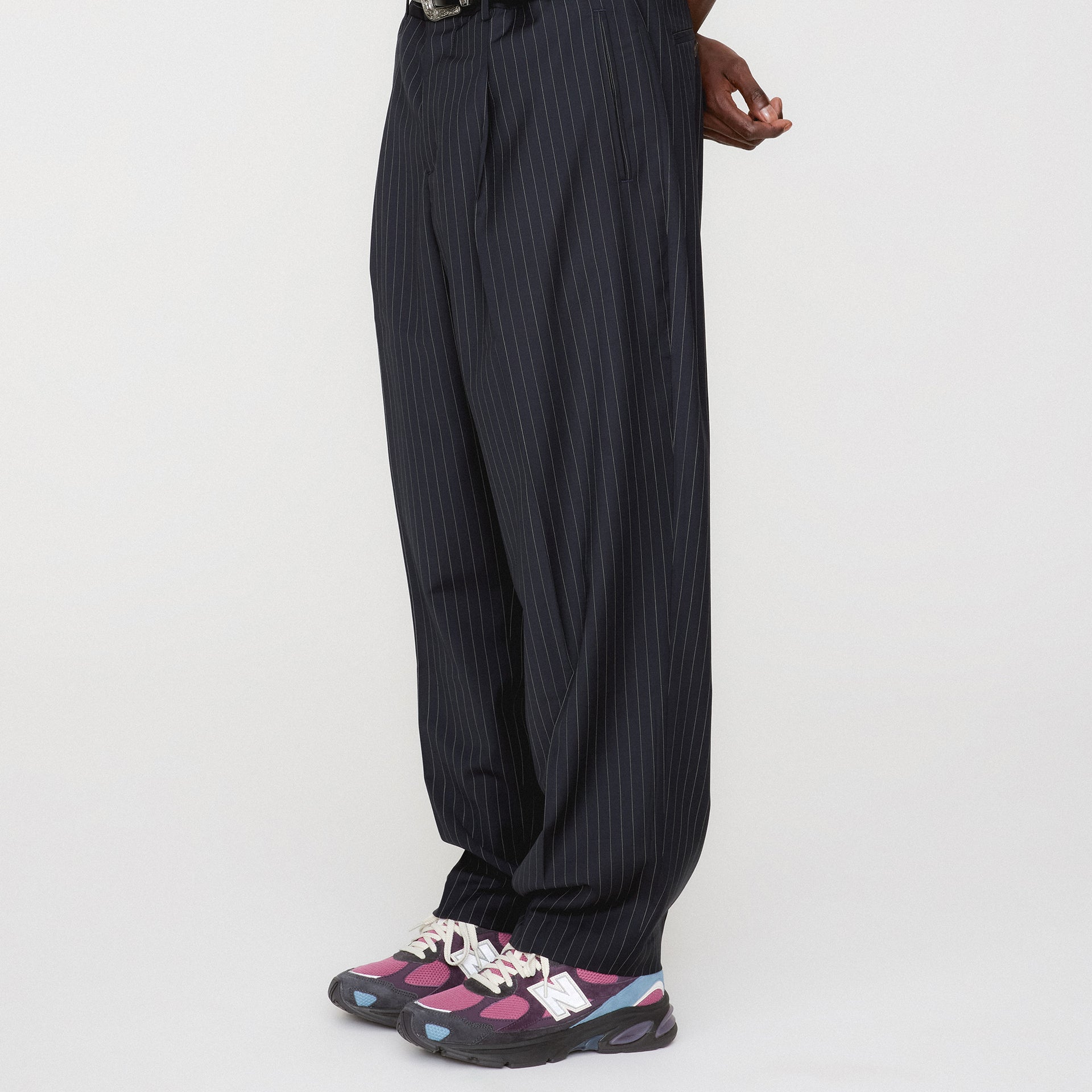 &Kin Tropical Wool Han Trouser - Admiral
