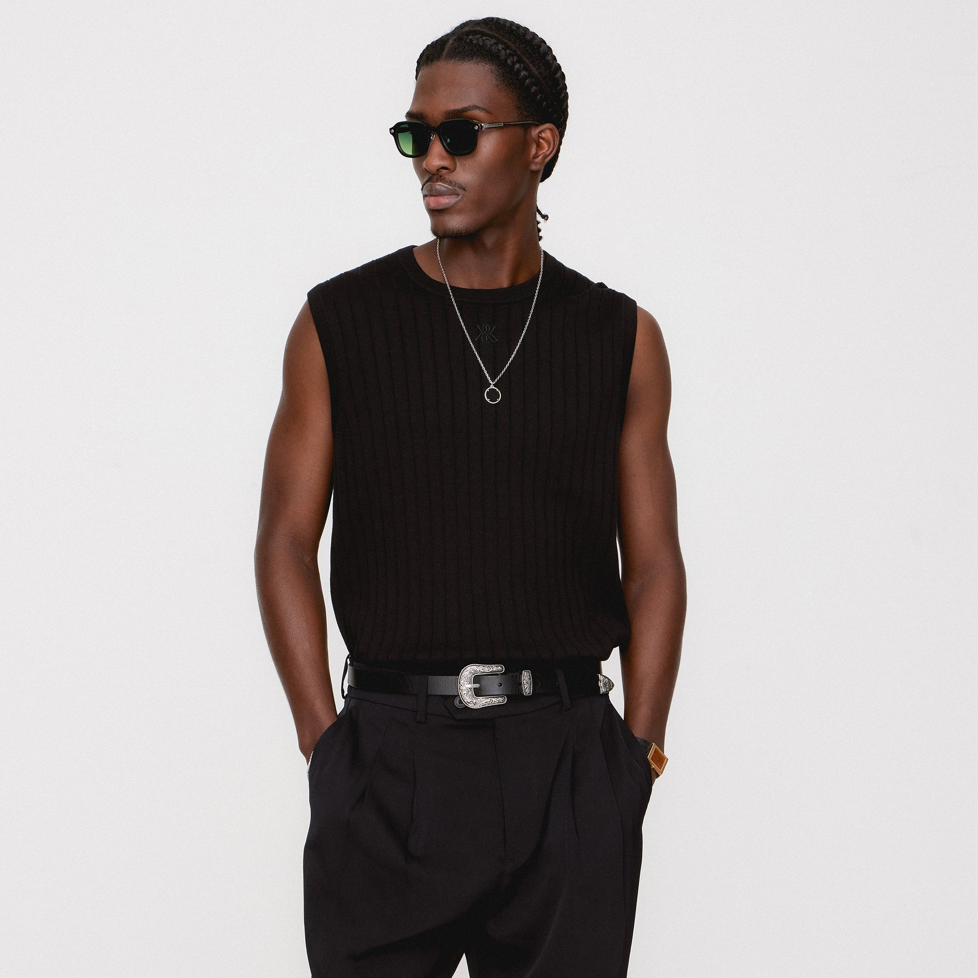 Erlebniswelt-fliegenfischenShops Rhys Knit Stripe Vest - Black