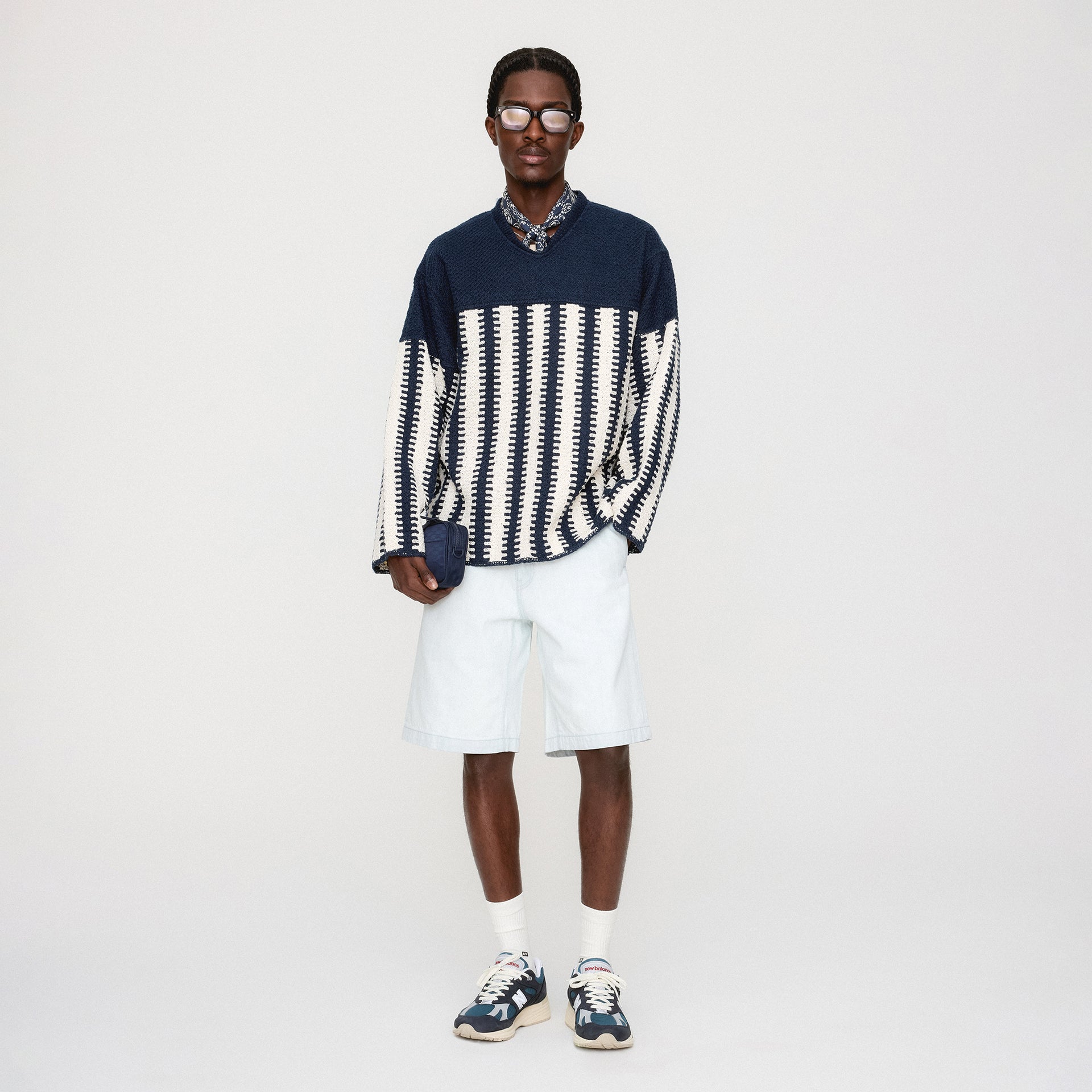 Kith Long Sleeve Crochet Malik Jersey - Nocturnal