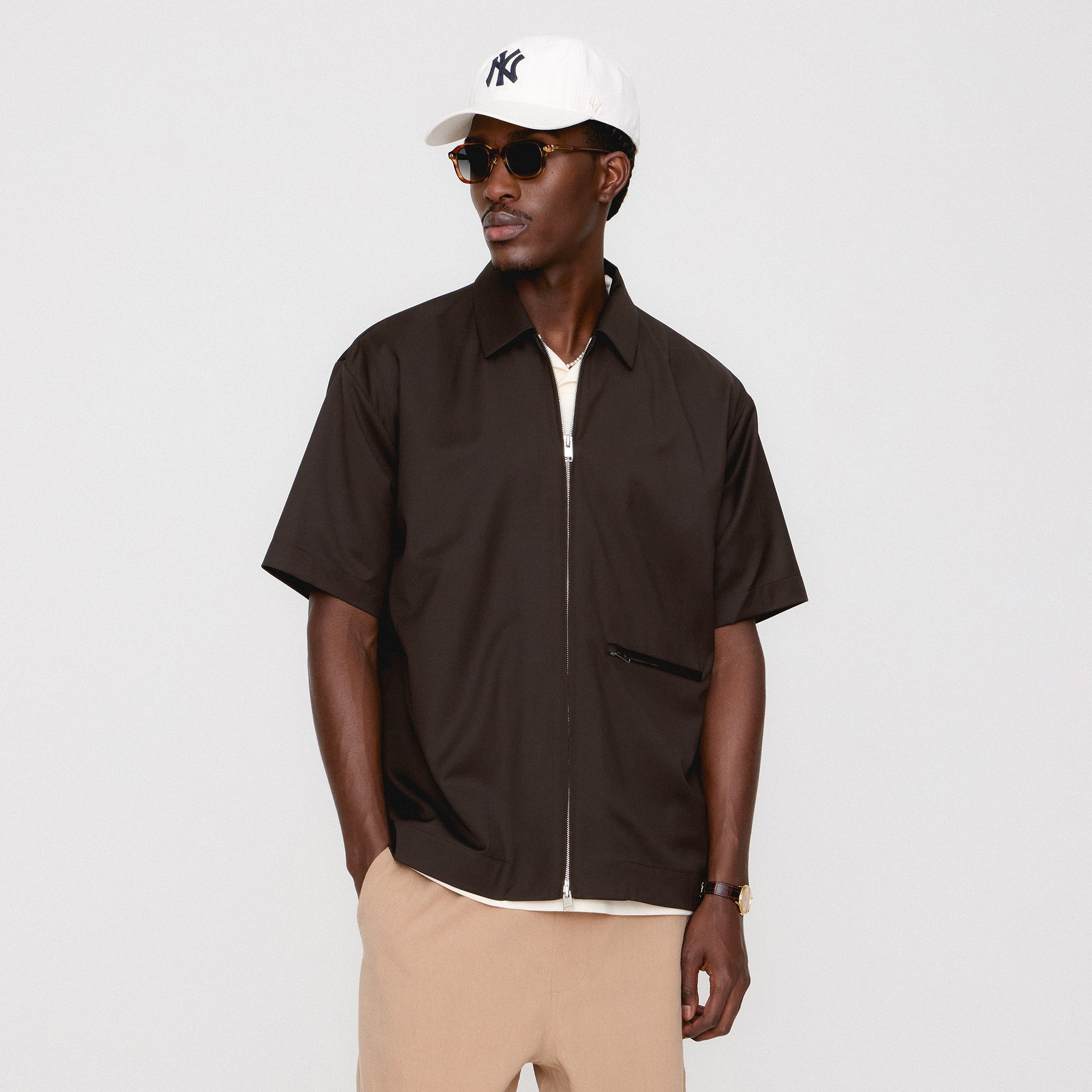 &Kin Tropical Wool Davenport Shirt - Kindling