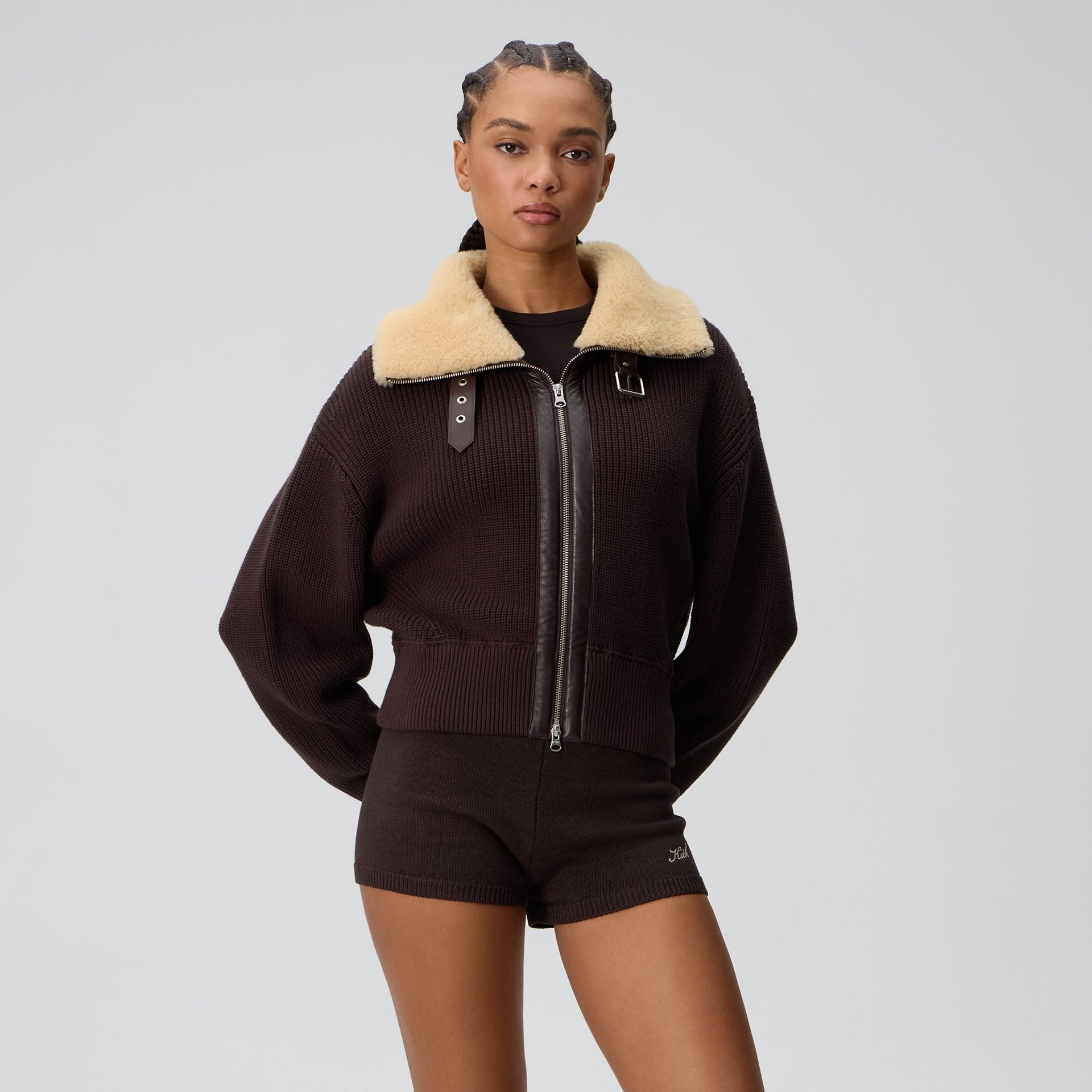 Kith Women Harten Aviator Sweater Jacket - Incognito
