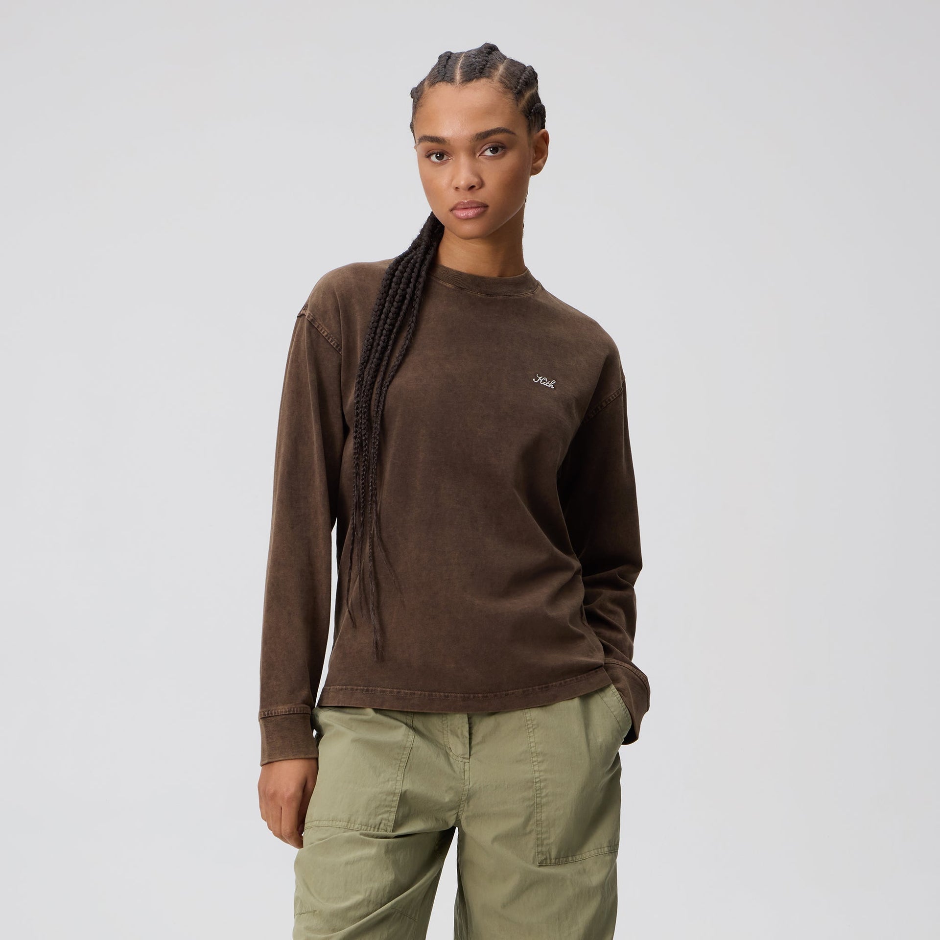 Kith Women Oversized Sonoma Sueded Long Sleeve - Shade