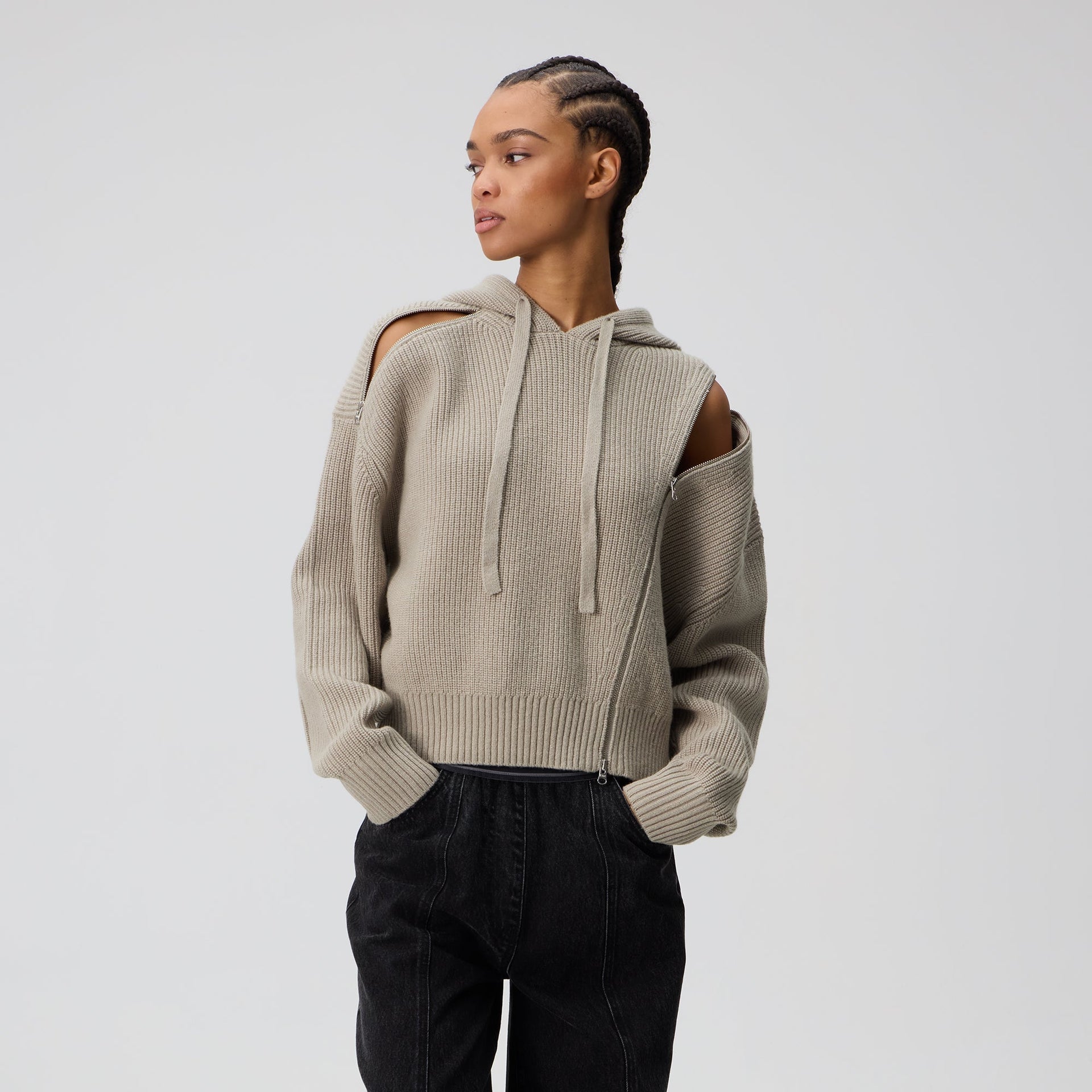 Kith Women Juni Zipper Sweater Hoodie - Pacify