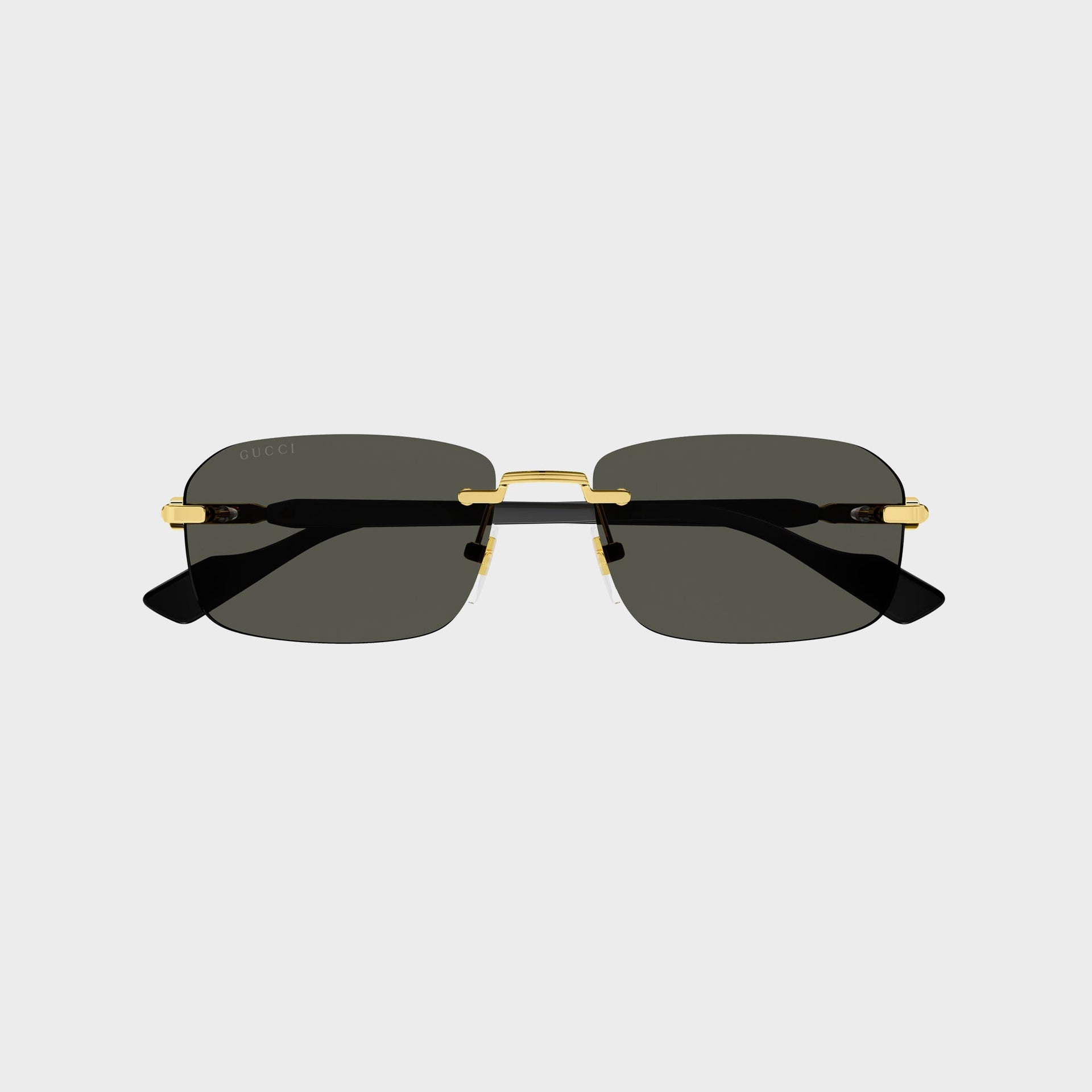 Gucci GG Rectangle Sunglasses - Gold / Black