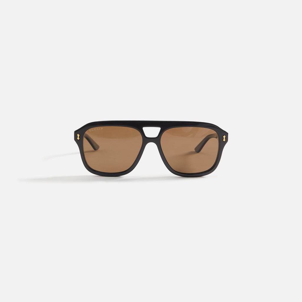 Gucci 1263S Sunglasses Black Brown – Kith