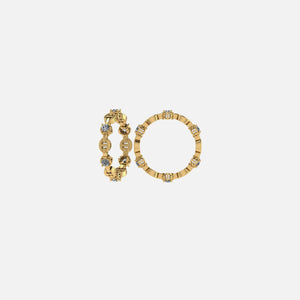 Hoorsenbuhs Micro-Link Ring with 6 Stones - Yellow Gold