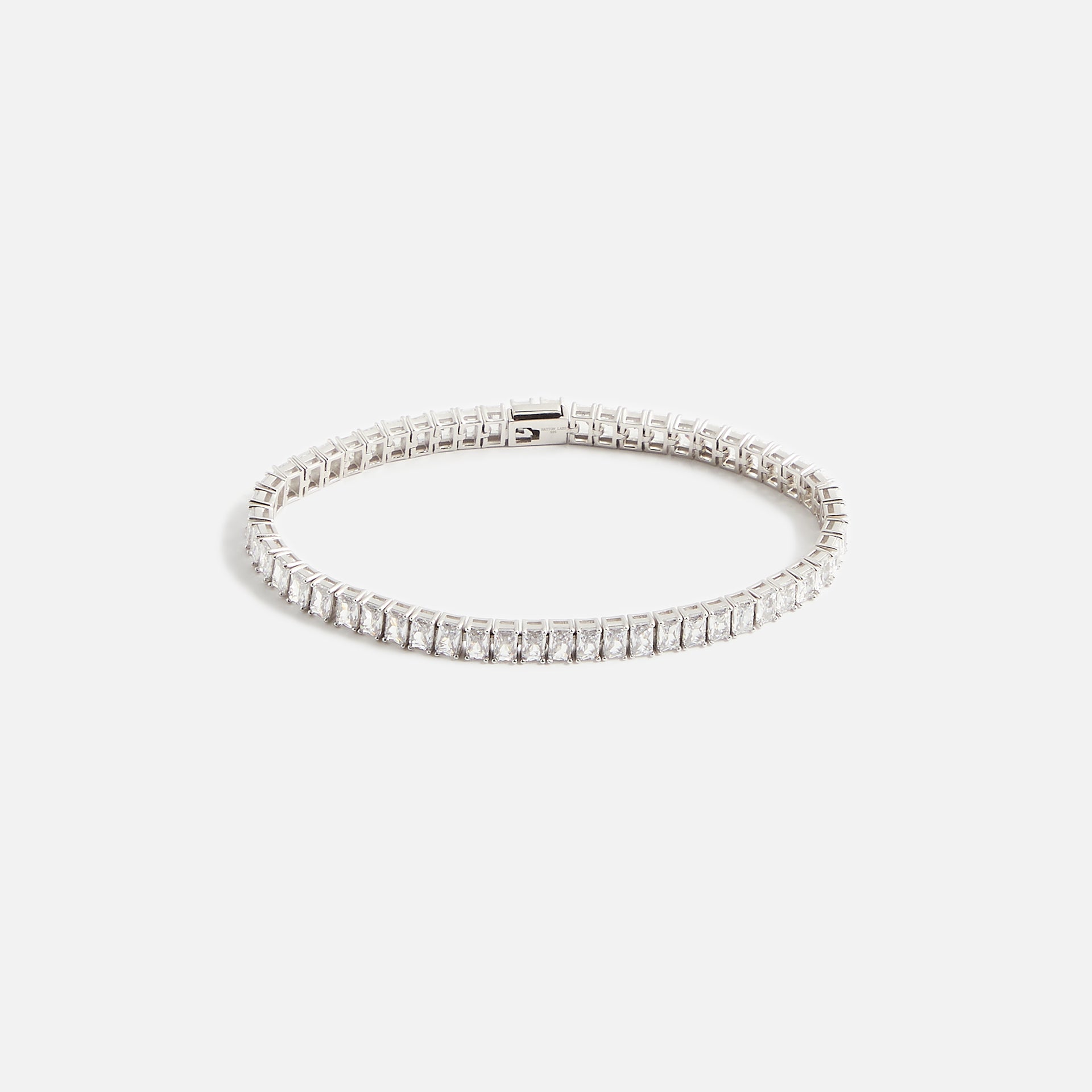 Hatton Labs Emerald Cut Tennis Bracelet - Silver