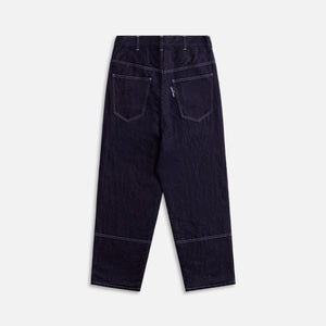 CDG Homme Cotton Linen Garment Washed Pant - Navy