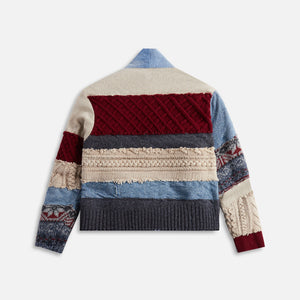 Greg Lauren Mixed Sweater Blu Cropped GL1 - Multi
