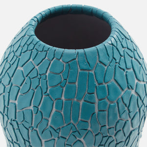Houseplant Crackle Vase by Seth - Light Blue