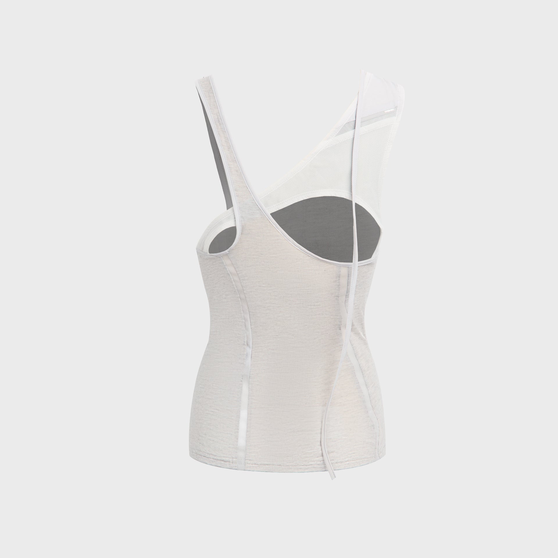 Hyein Seo Beaded Strap Top - Ash Grey
