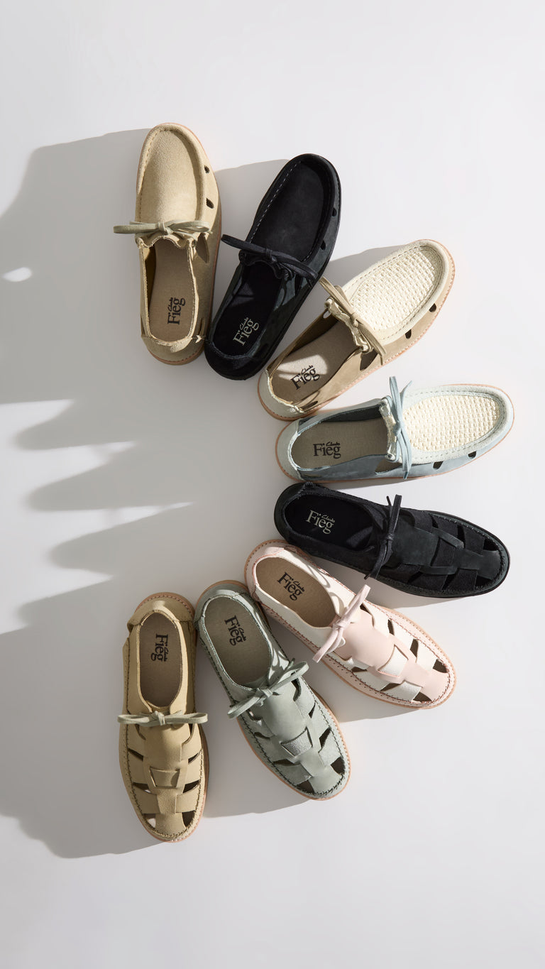 
        Shoes and sandals from the 8th Street by Ronnie Fieg for Clarks Originals Summer 2024 collection.
      
