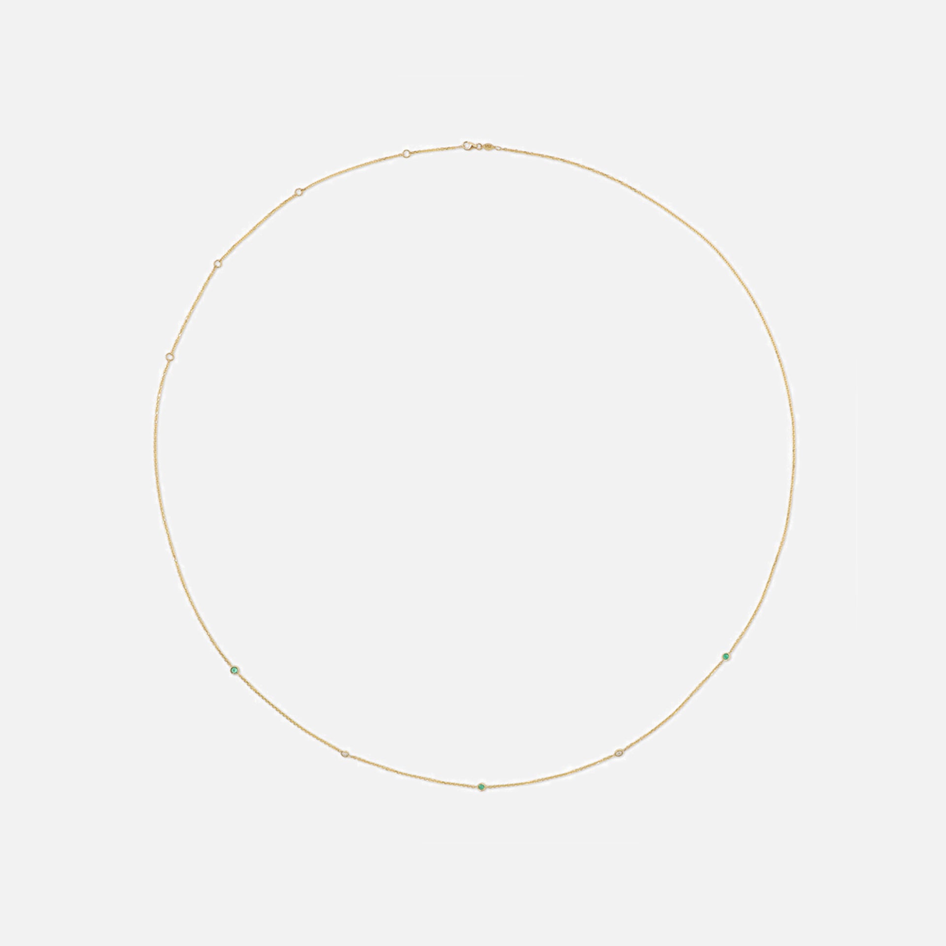 Isa Grutman Diamond Emerald Belly Chain - Gold