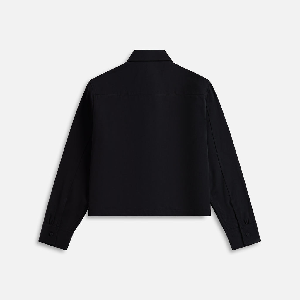 Jil Sander Fine Wool Gabardine Shirt with Jewels - Black – Kith