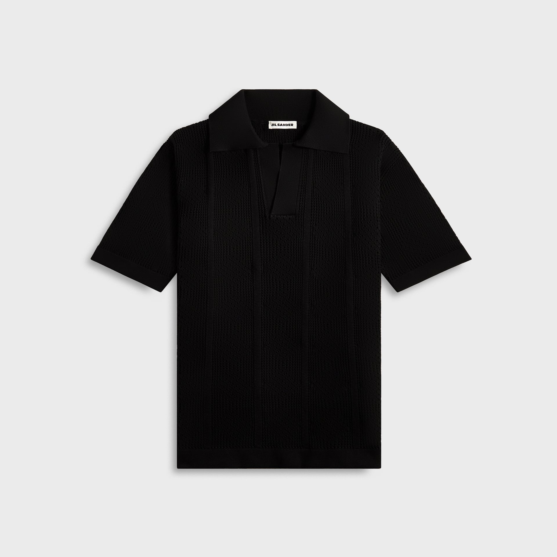 Jil Sander Short Sleeve Polo T-Shirt - Black