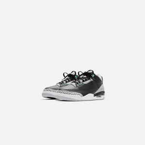Nike TD Air jordan air 3 Retro - Black / Green Glow / Wolf Grey / White