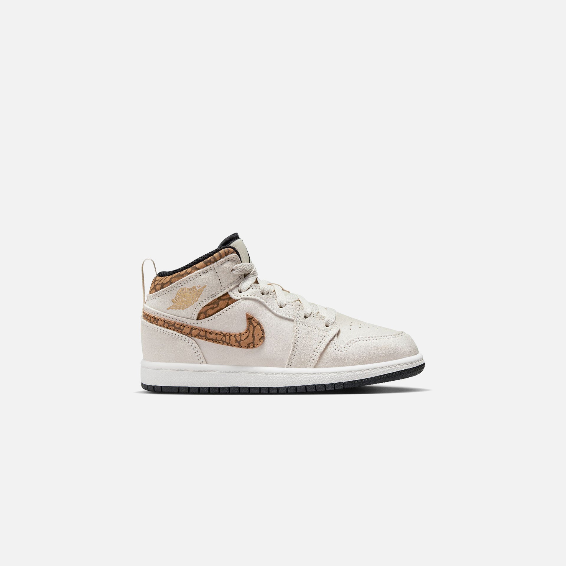 Nike Pre-School Air Jordan 1 Mid Se - Light Orewood Brown / Metallic Gold