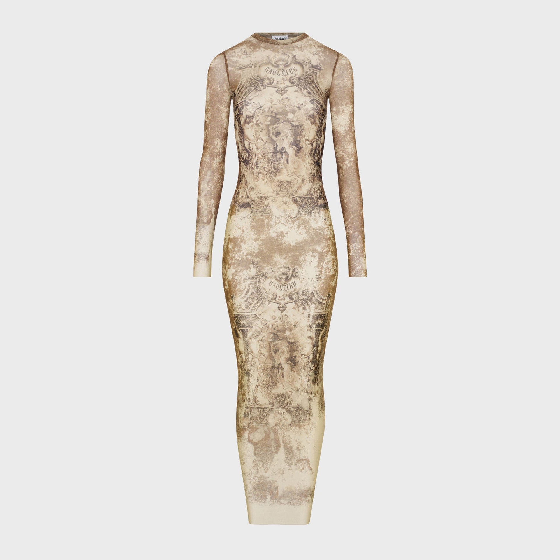 Jean Paul Gaultier Mesh Long Dress - Printed Médaillon