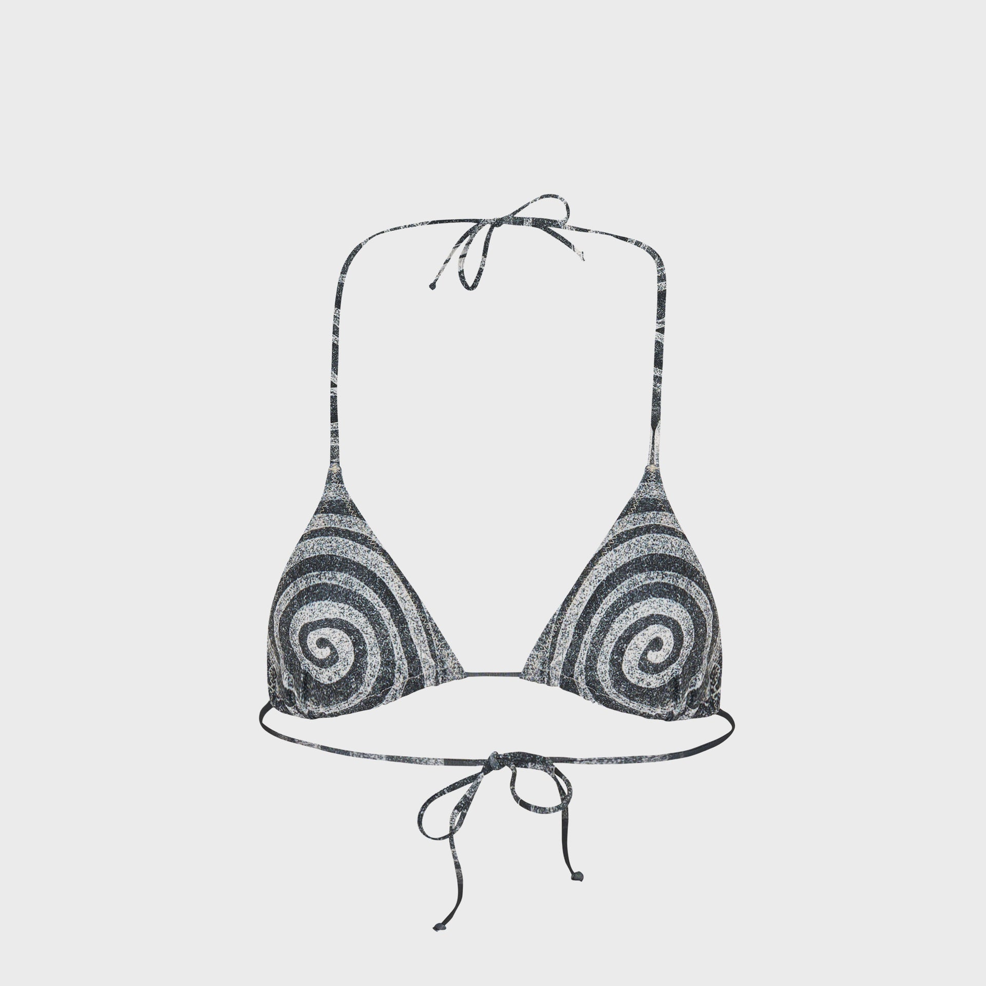 Jean Paul Gaultier Bikini Top Printed Spiral - Black