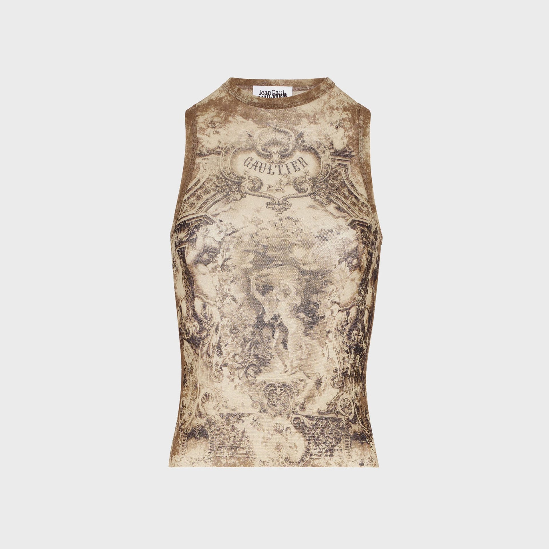 Jean Paul Gaultier Mesh Tank Top - Printed Médaillon