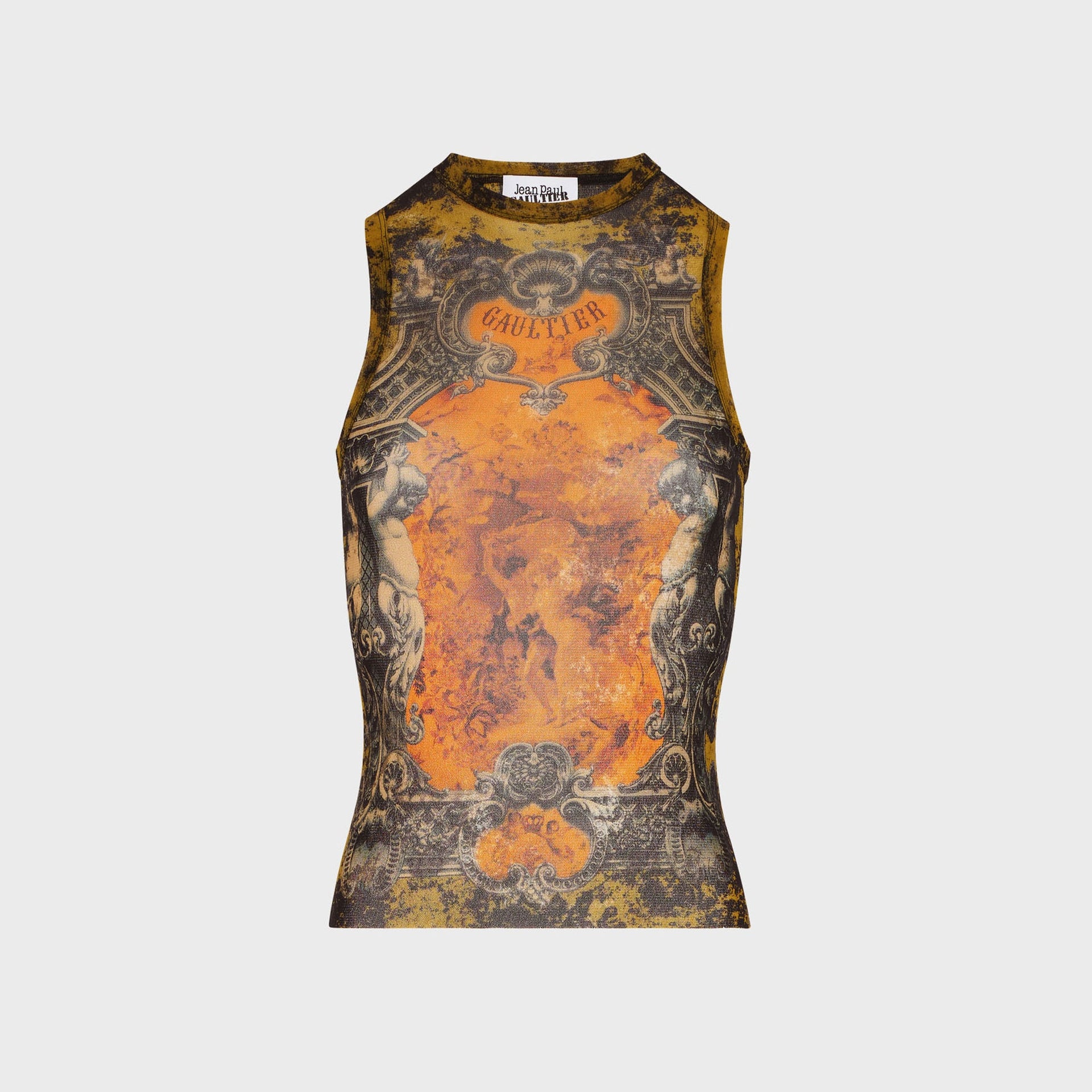 Jean Paul Gaultier Mesh Tank Top - Printed Médaillon