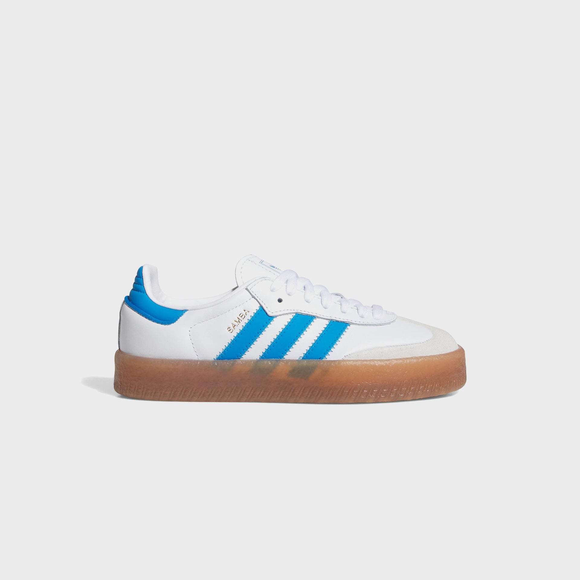 adidas Junior Sambae - White / Bright Blue / Gold Metallic