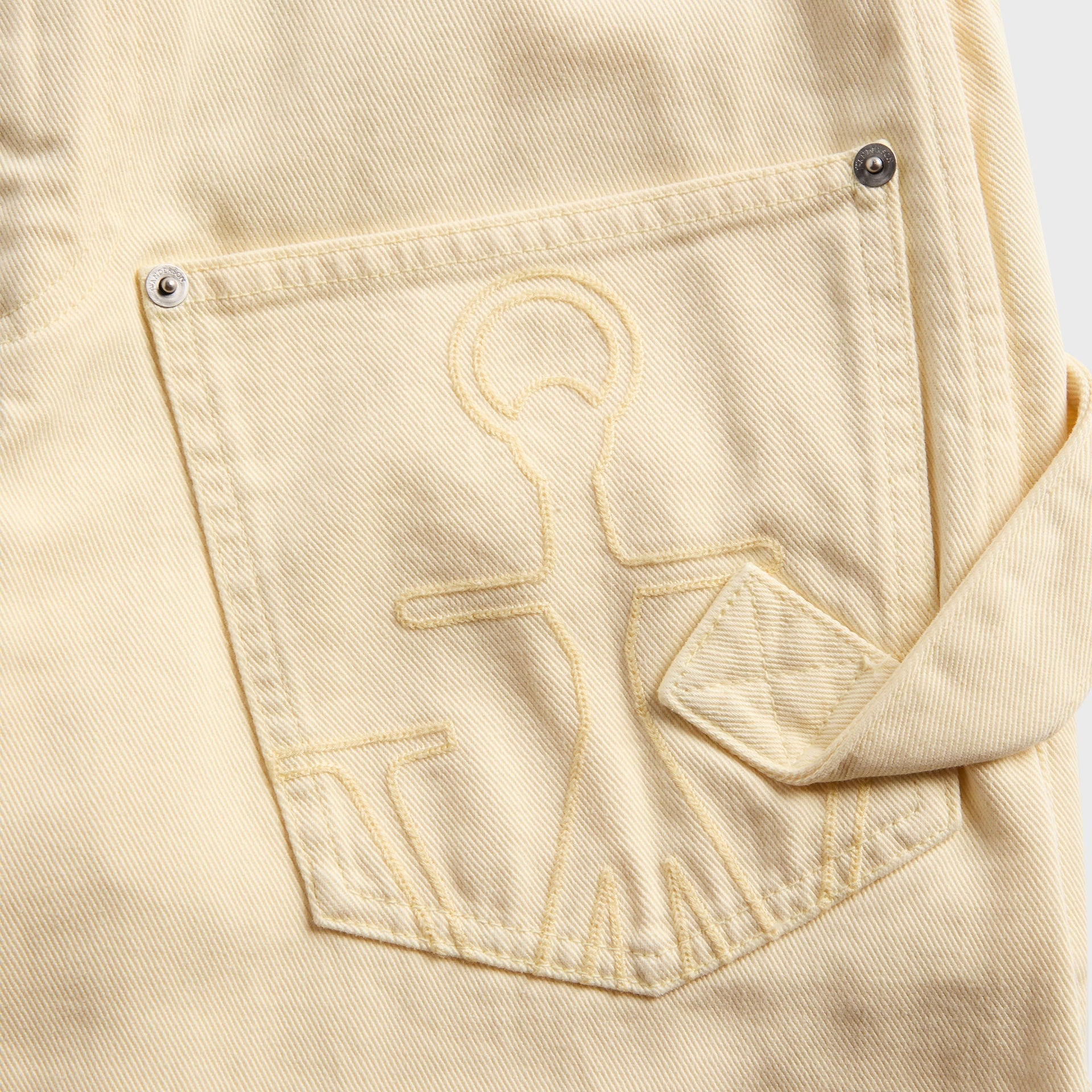JW Anderson Twisted Workwear Trousers in Lemon