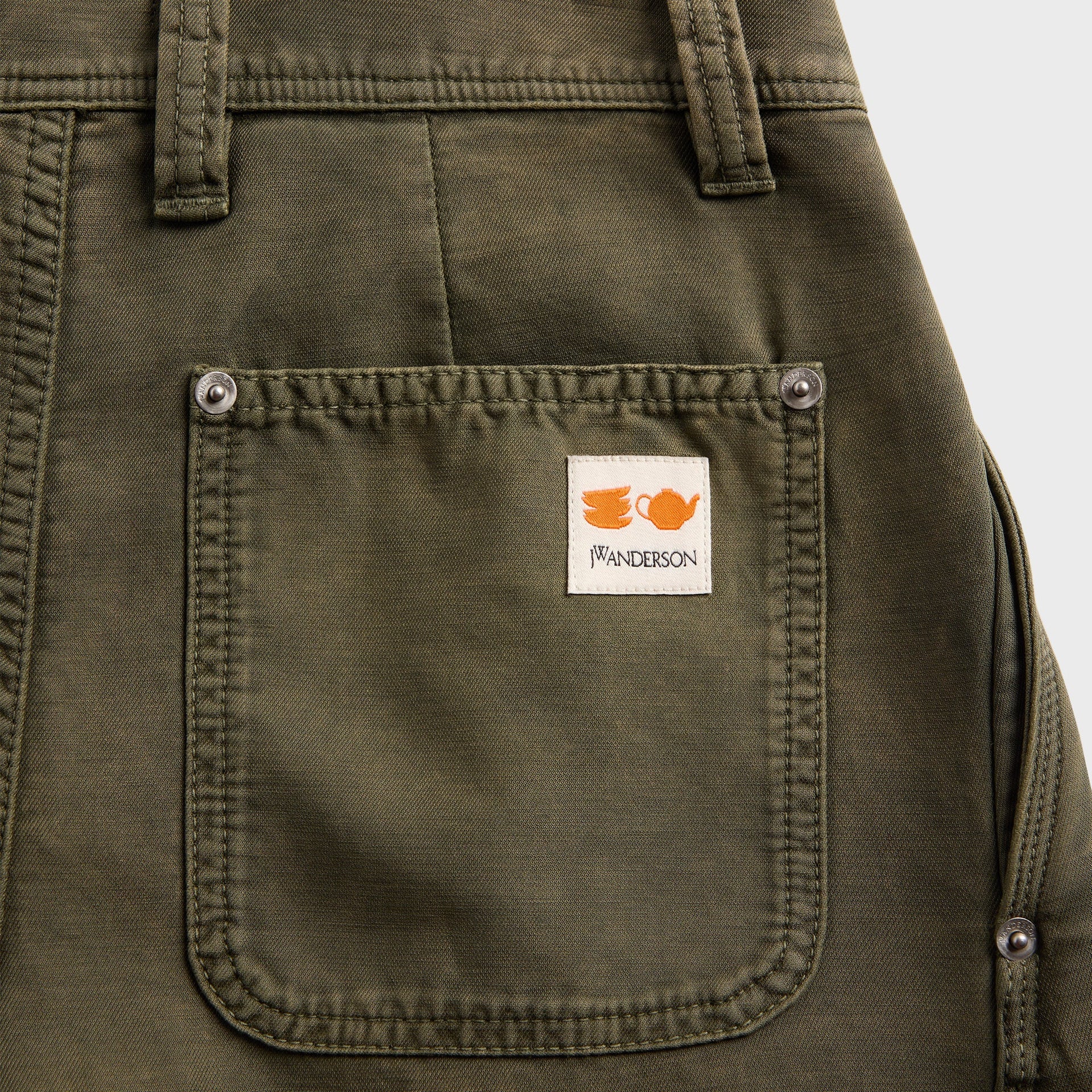 JW Anderson Twisted Seam Trousers in Olive