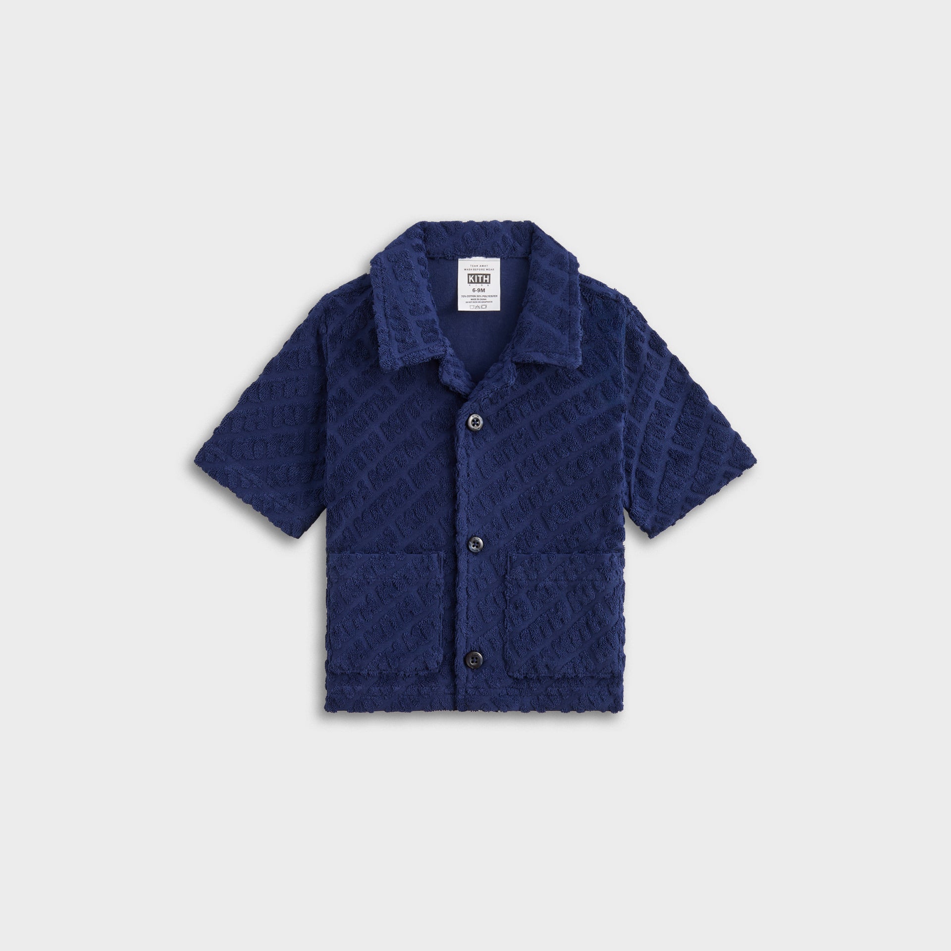 Kith Baby Monogram Terry Camp Shirt - Screen
