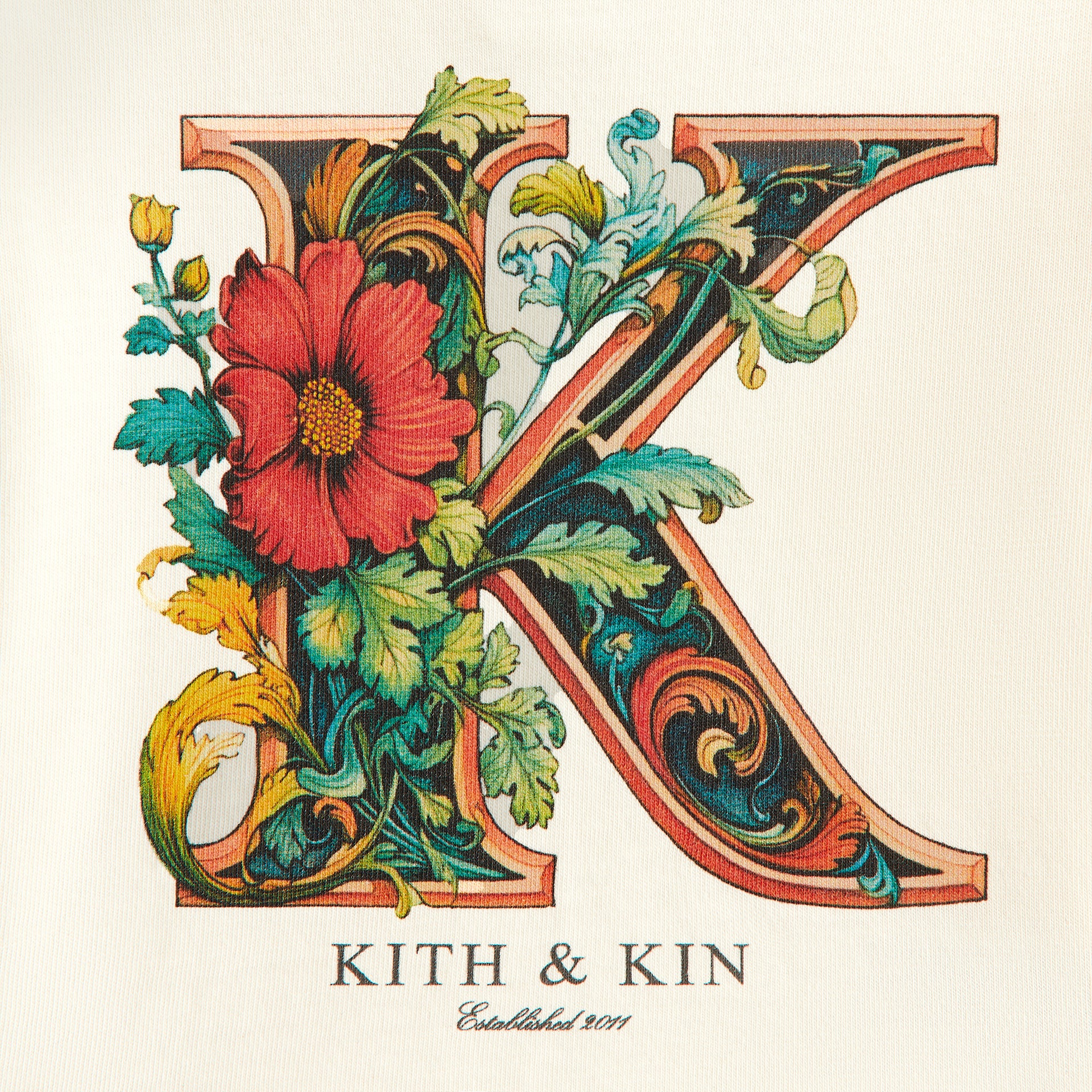 Kith Baby Floral K Tee in Sandrift