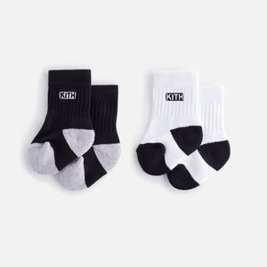 UrlfreezeShops Baby Classic Crew 2-Pack Socks - White / Black