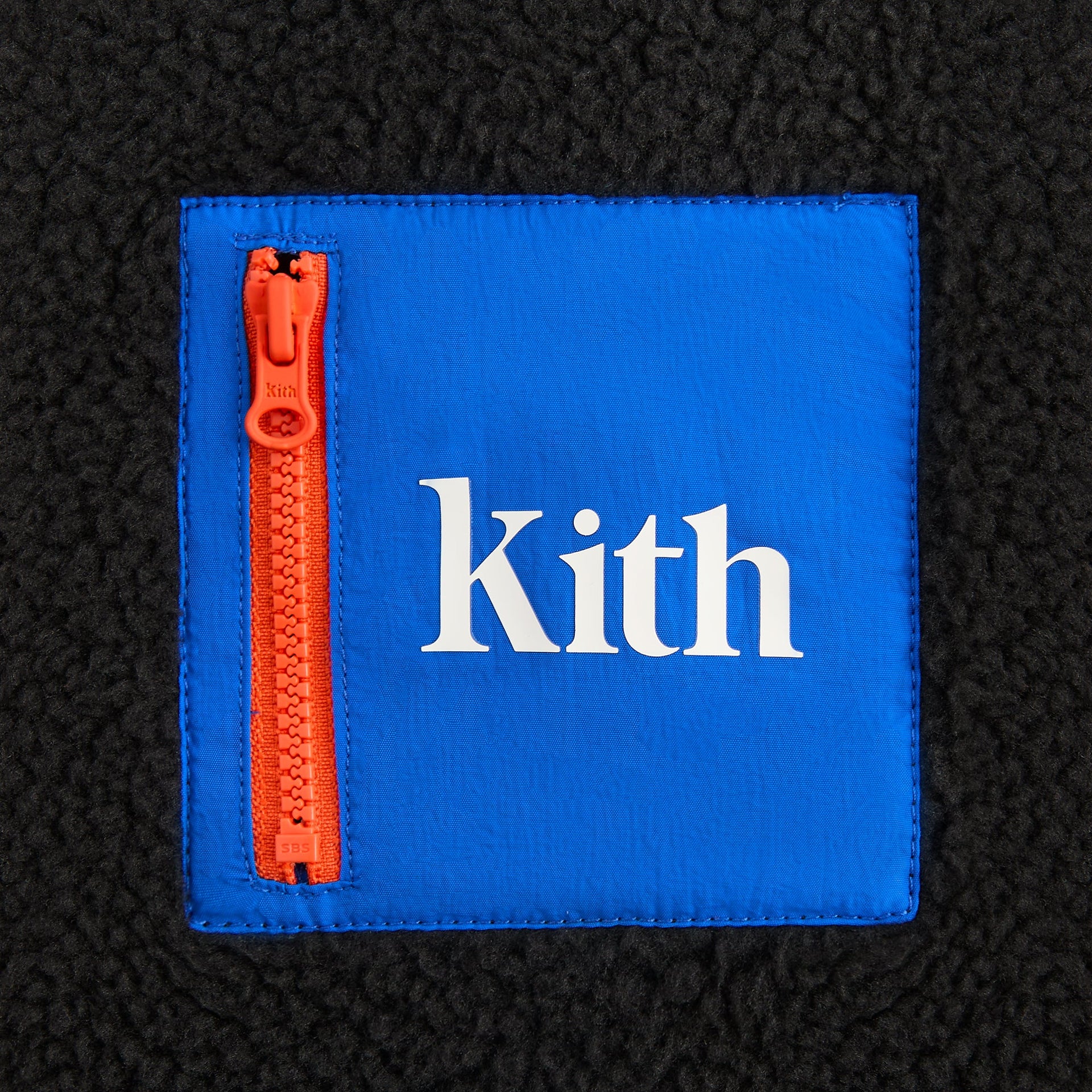 Kith Kids Color-Block Sherpa Antony Full Zip - Black