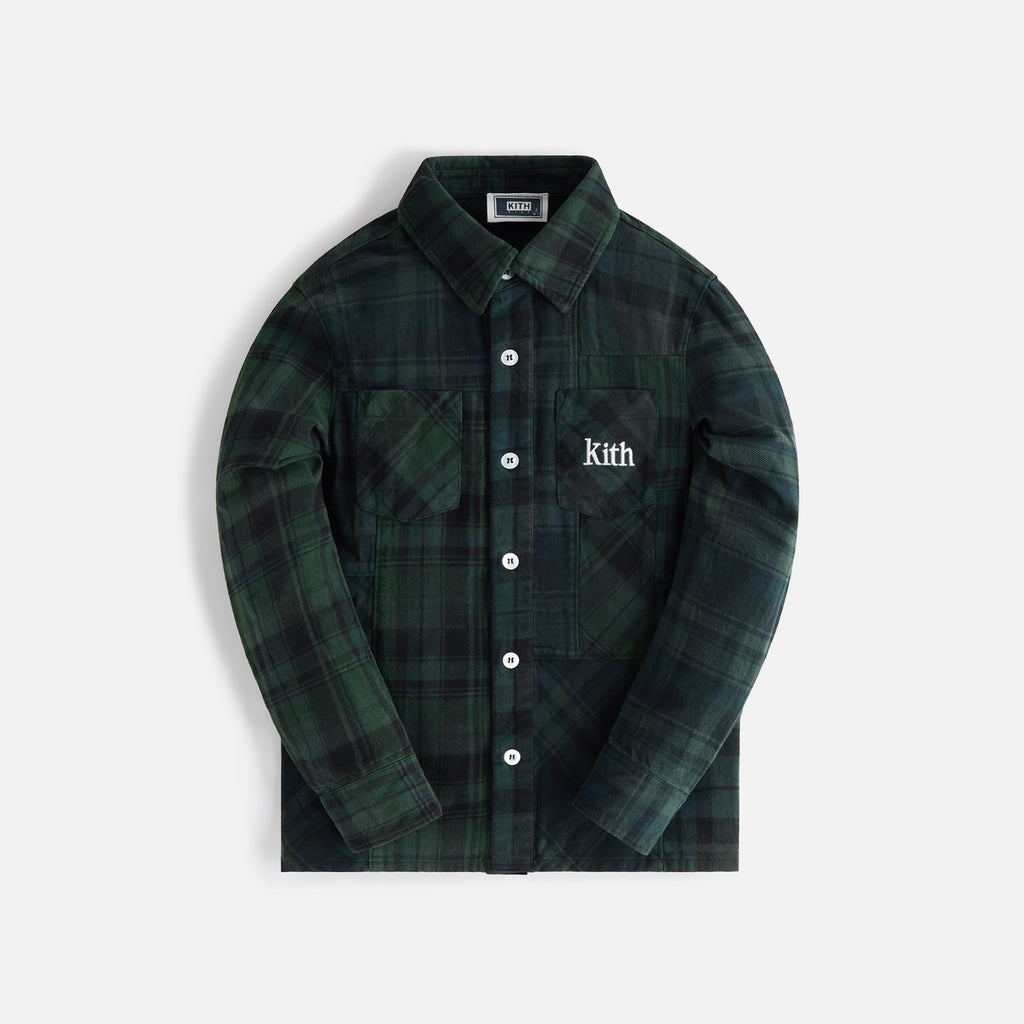 Kith Kids Patchwork Berkeley Shirt - Conifer