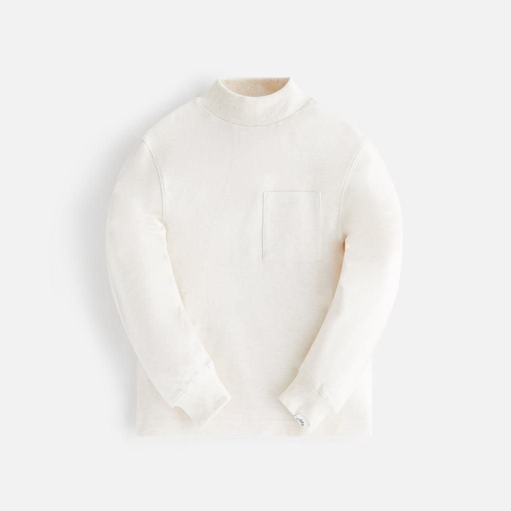 Kith Kids Classic Long Sleeve Mockneck Tee - Wheat Heather