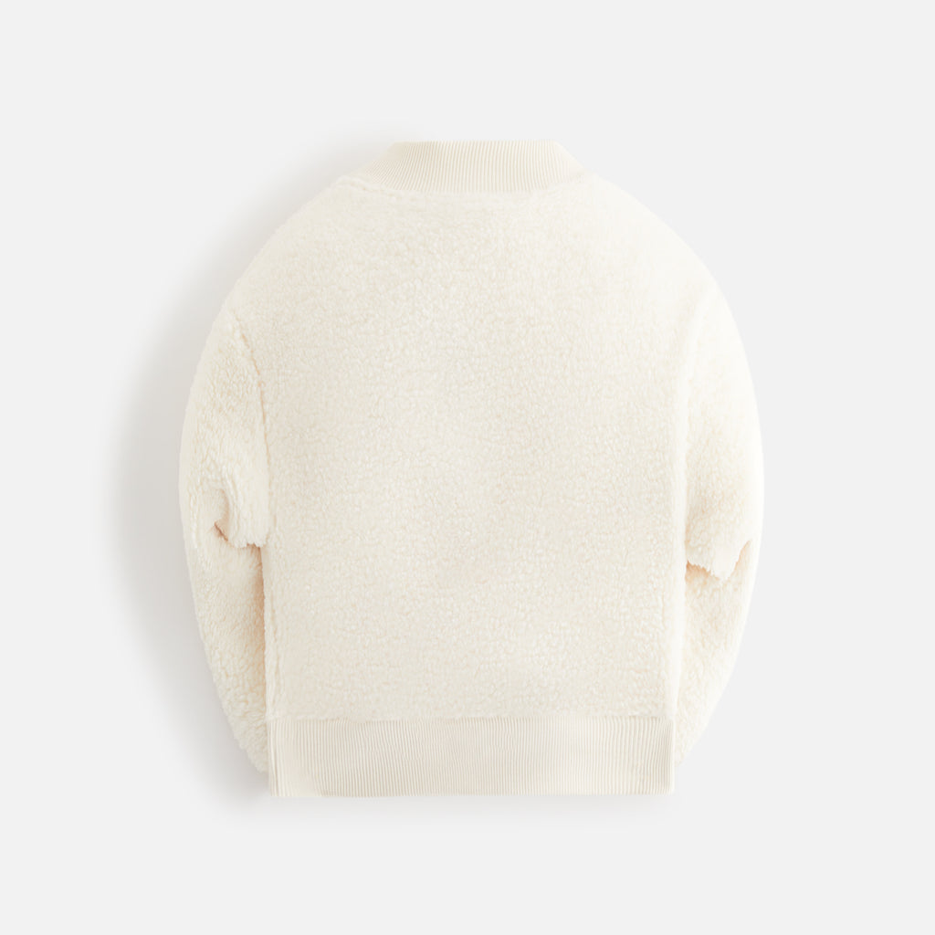 Kith Kids Logo Sherpa Crewneck - Sandrift