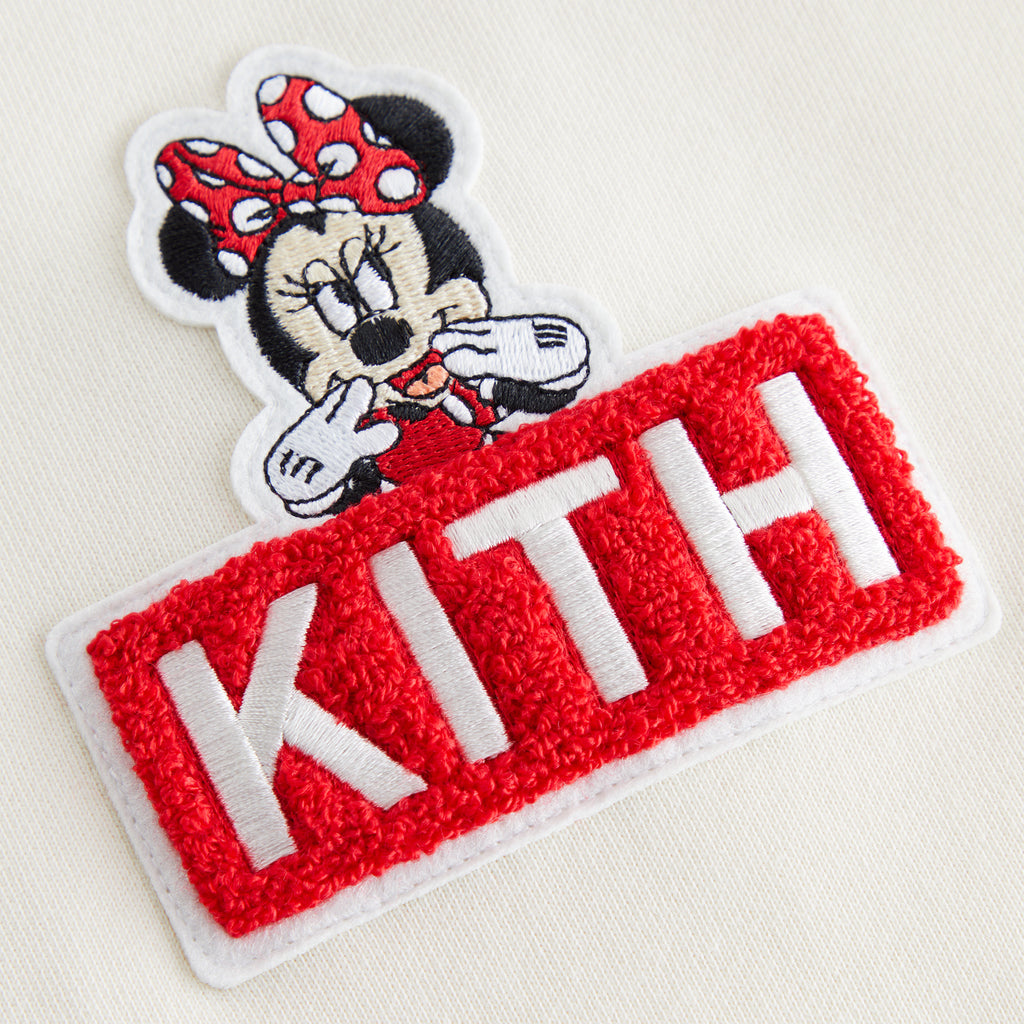 Disney | Kith Kids for Mickey u0026 Friends Minnie Classic Logo Crewneck -  Sandrift