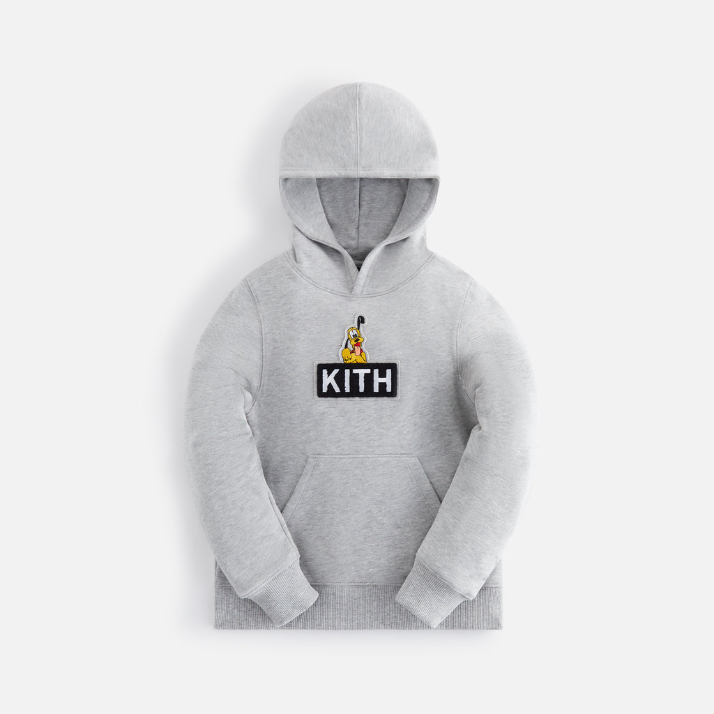 Disney | Kith Kids for Mickey & Friends Pluto Classic Logo Hoodie - Light  Heather Grey