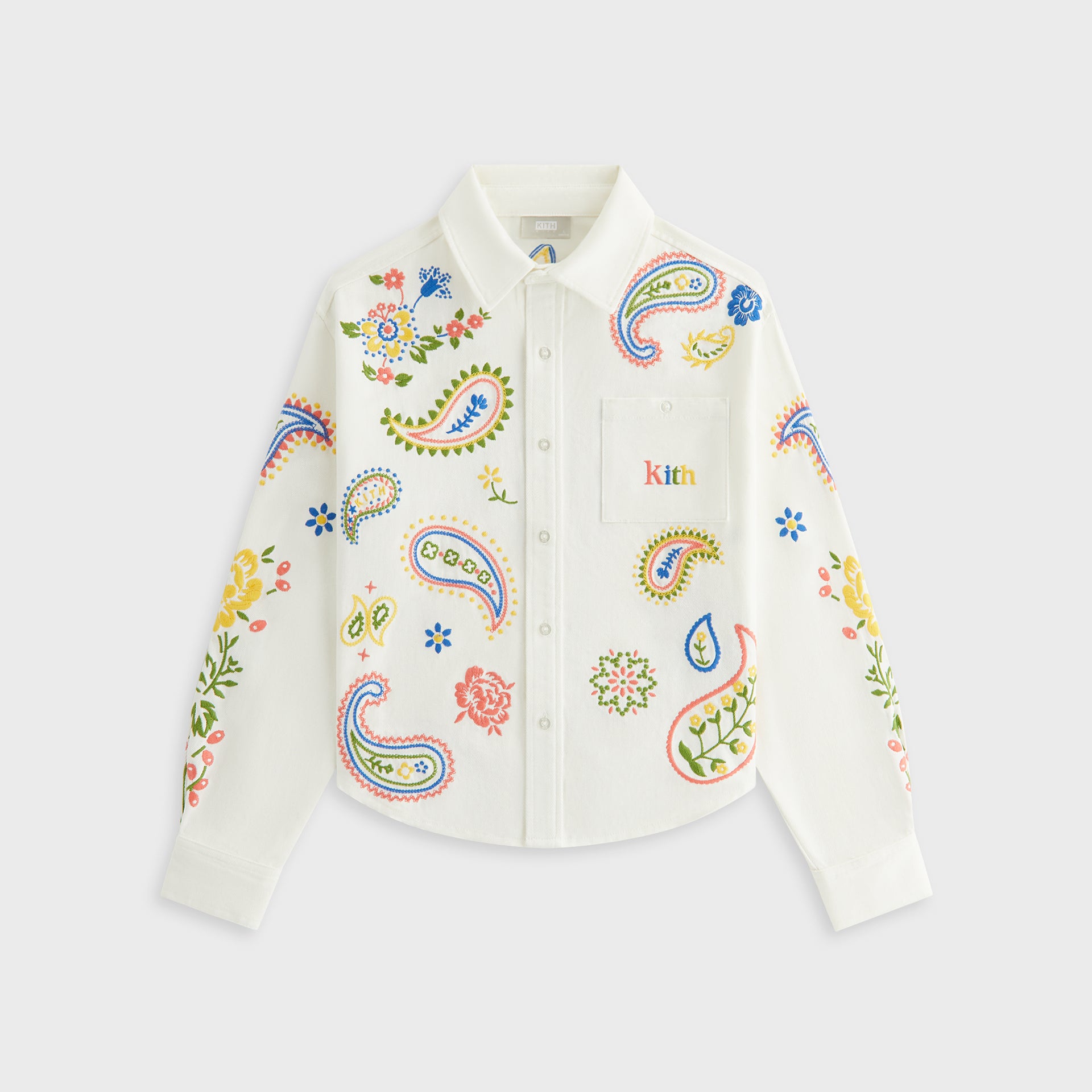 Kith Kids Floral Paisley Apollo Shirt in Silk