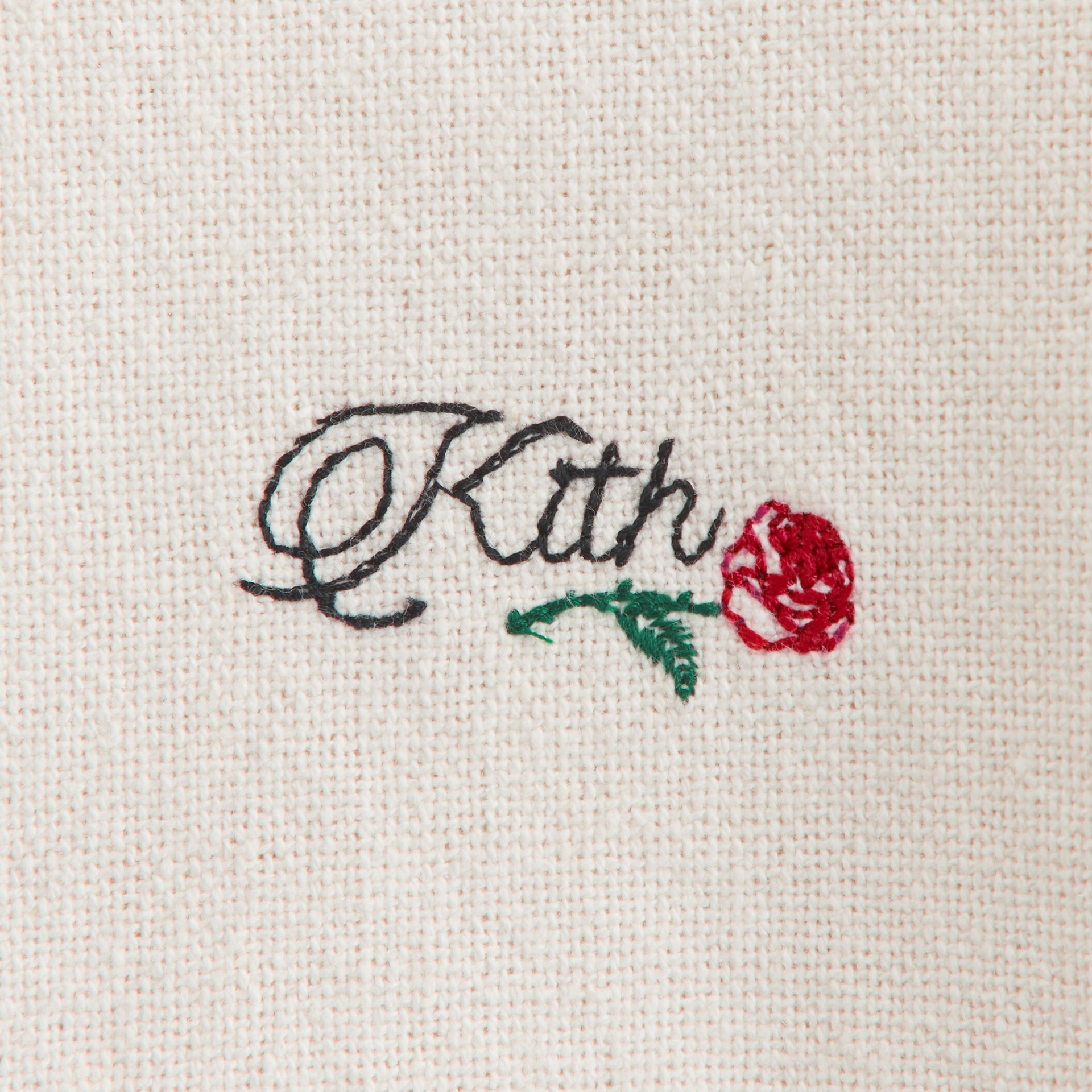 Kith Kids Novelty Logo Thompson Camp Shirt in Sandrift