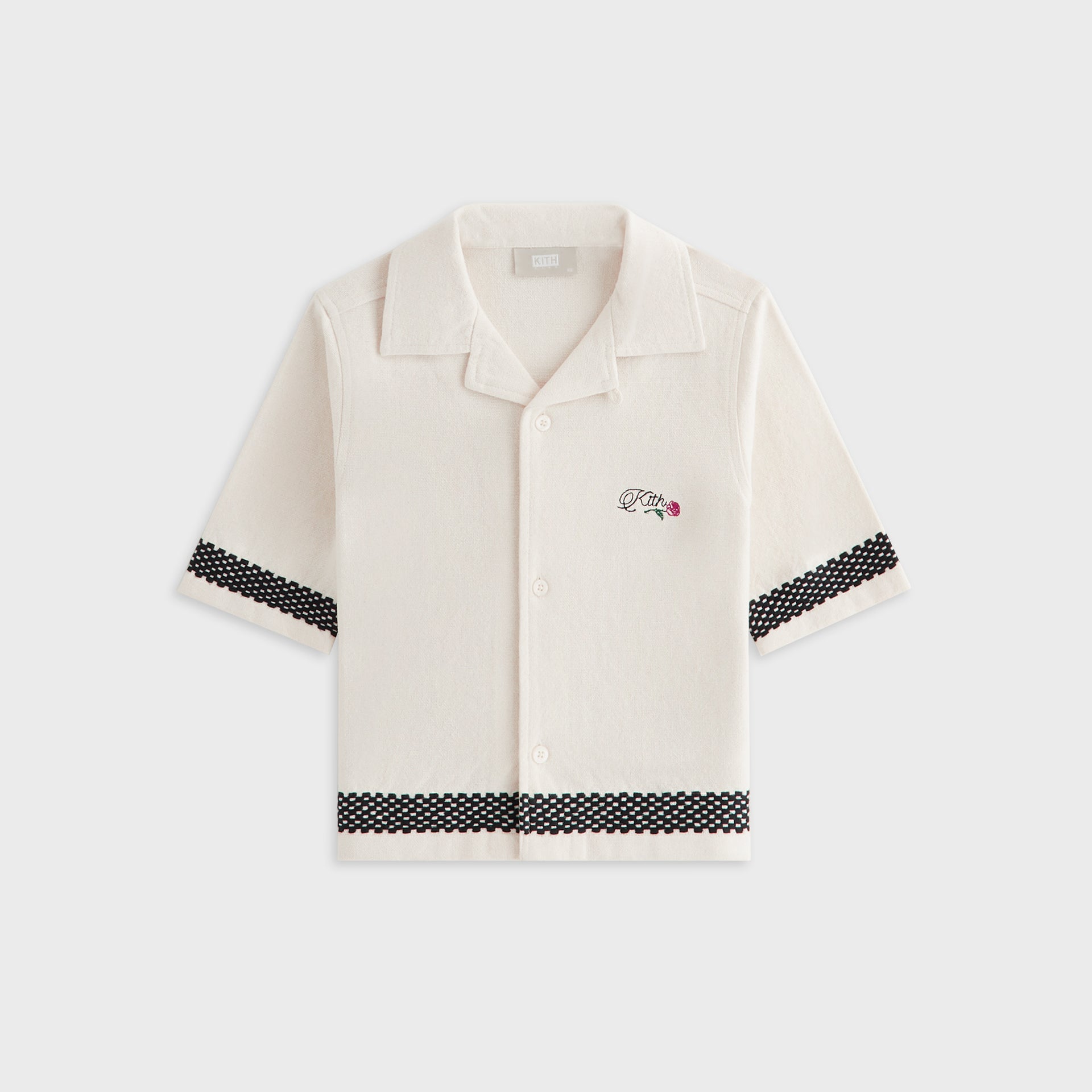 Kith Kids Novelty Logo Thompson Camp Shirt in Sandrift