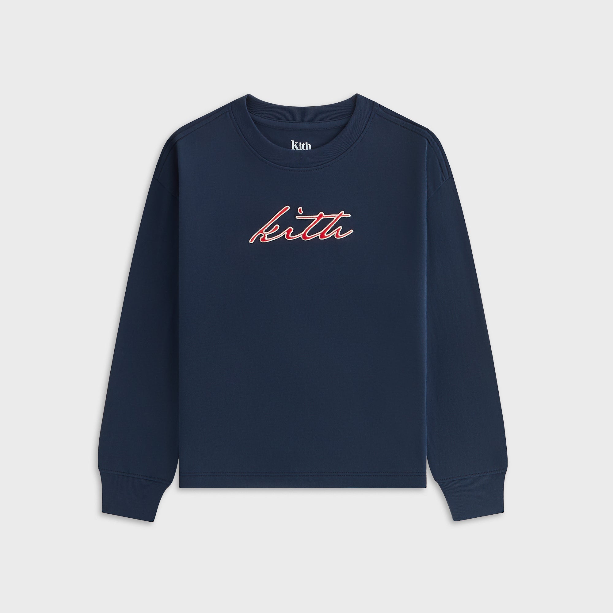 Kith Kids Signature Logo Long Sleeve Tee - Nocturnal