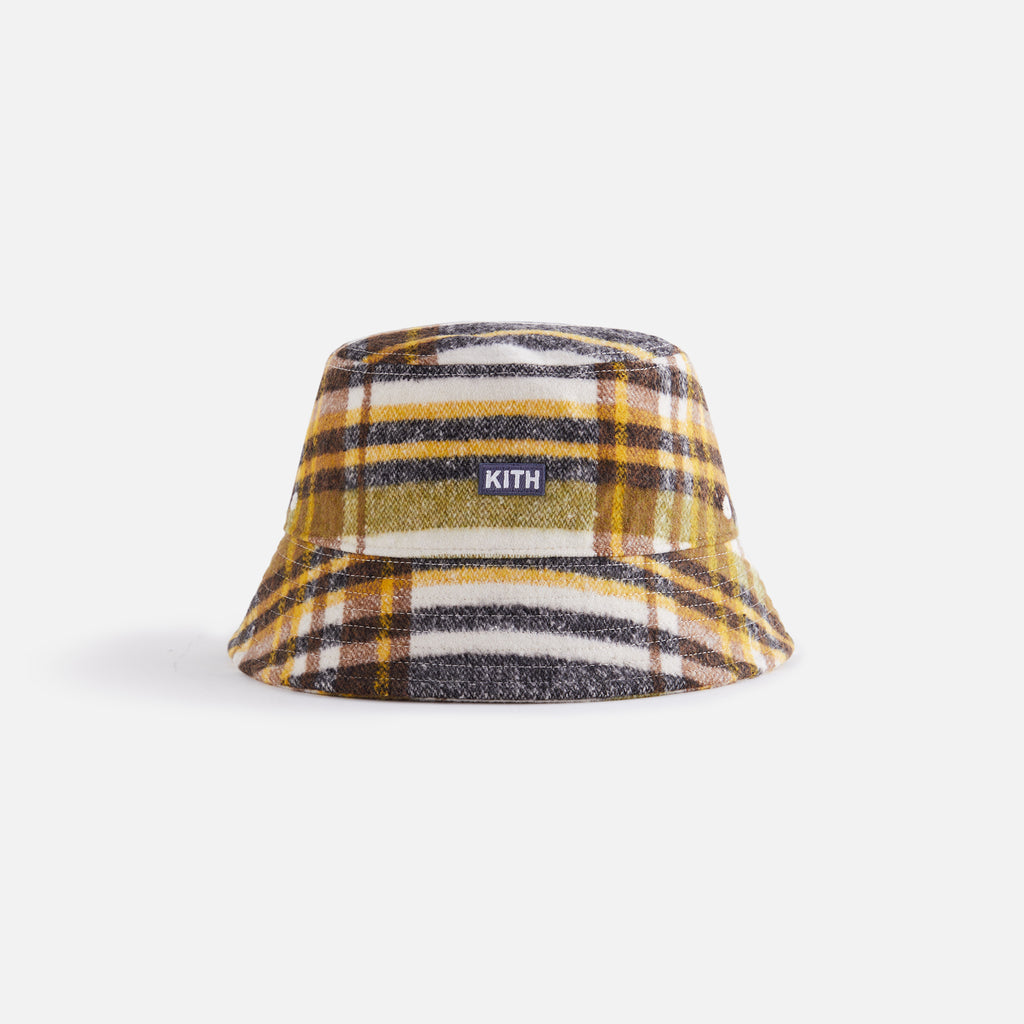 Kith Kids Plaid Bucket Hat - Sandrift