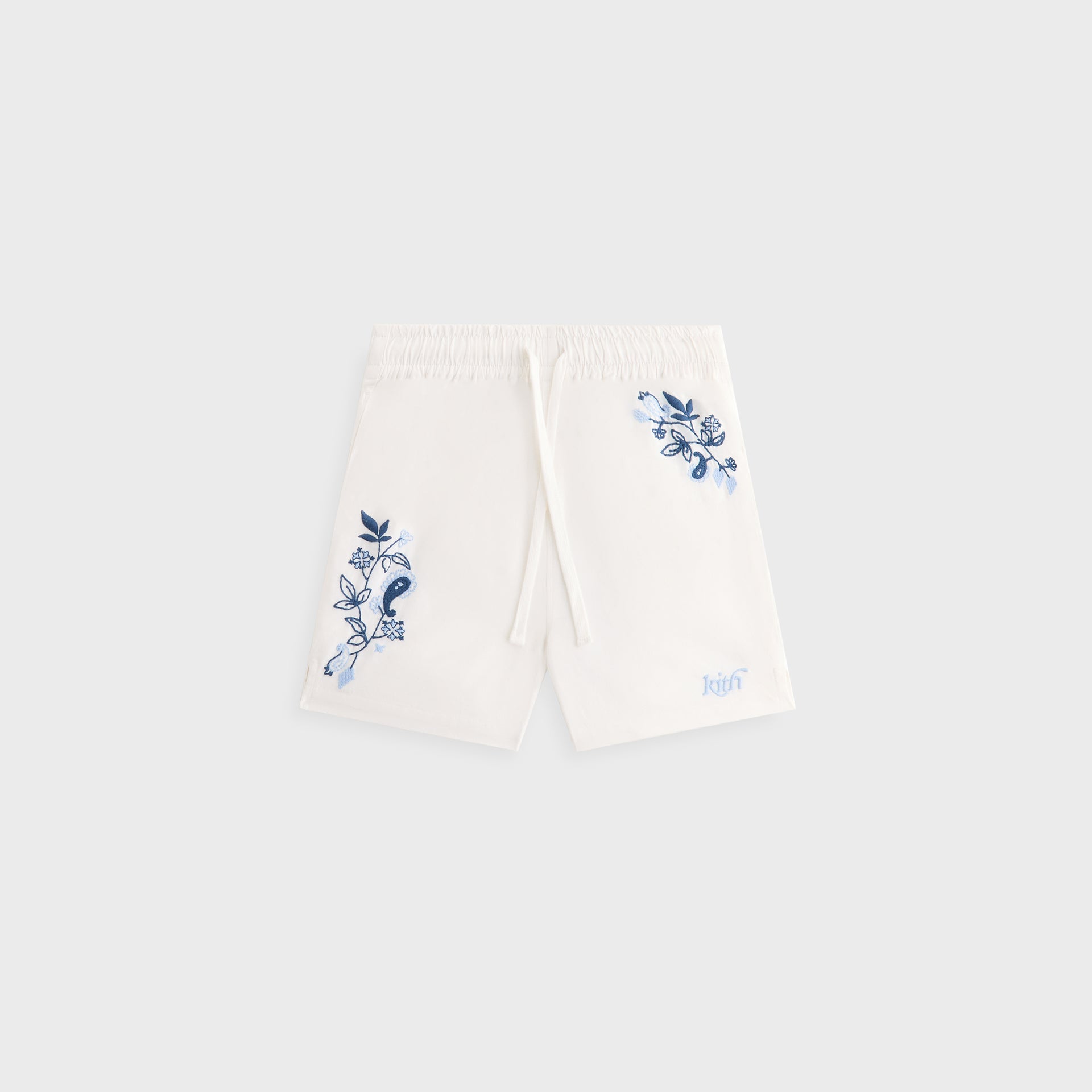 Kith Kids Novelty Embroidered Thompson Camp Short in White