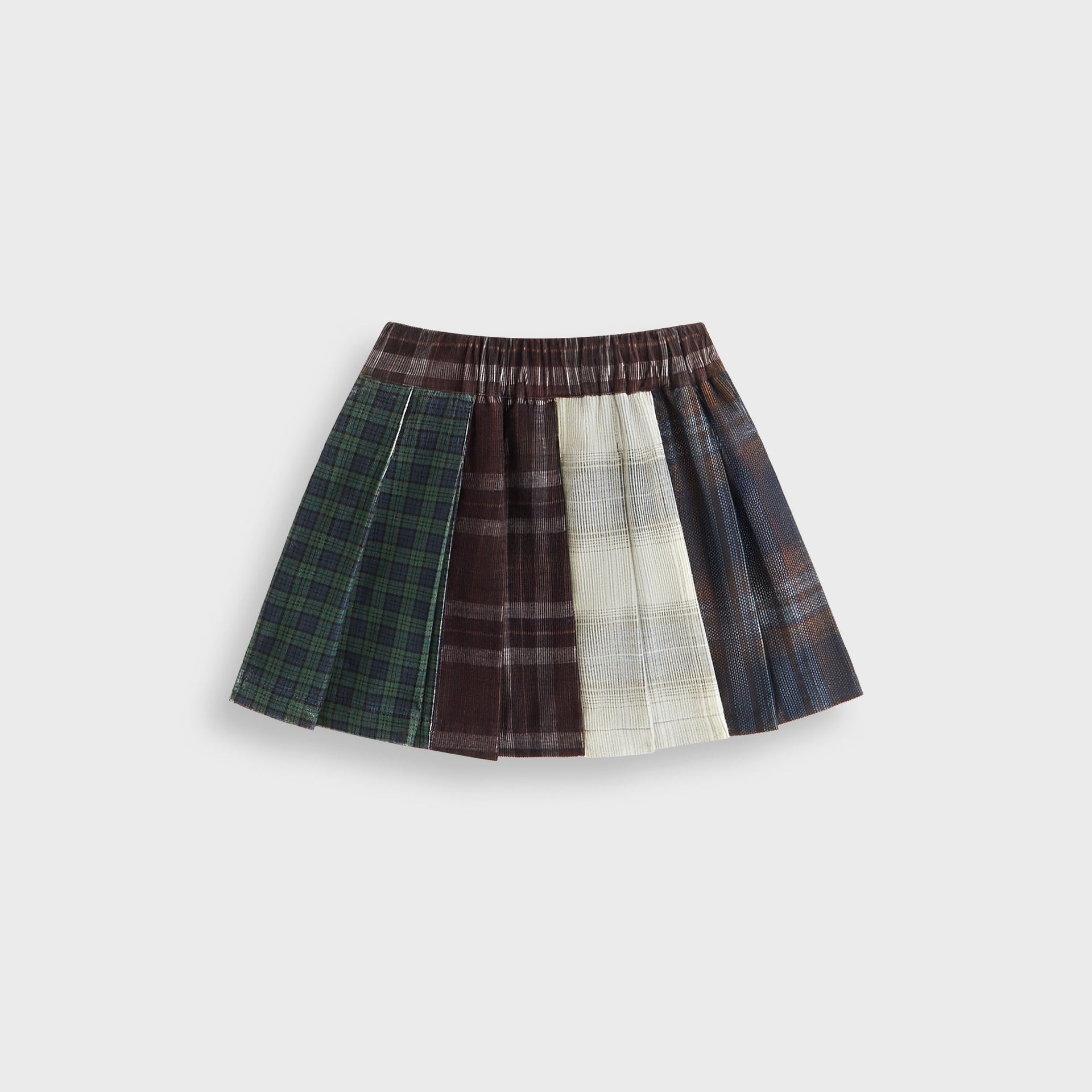 Kith Kids Textured Patchwork Pleated Skirt - Multi